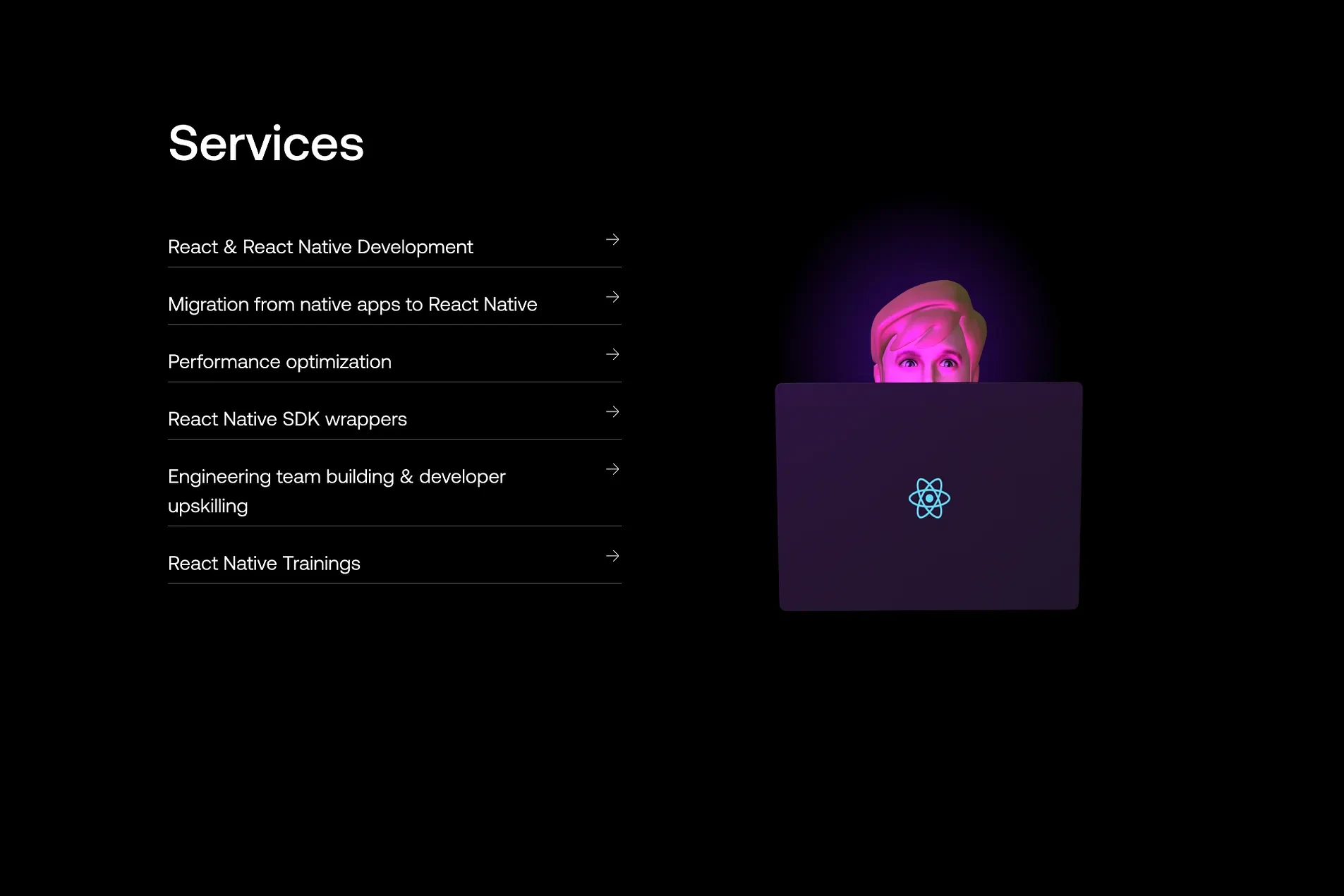 Services section