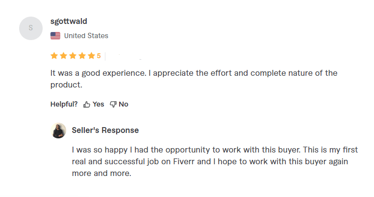 My first 5 star review