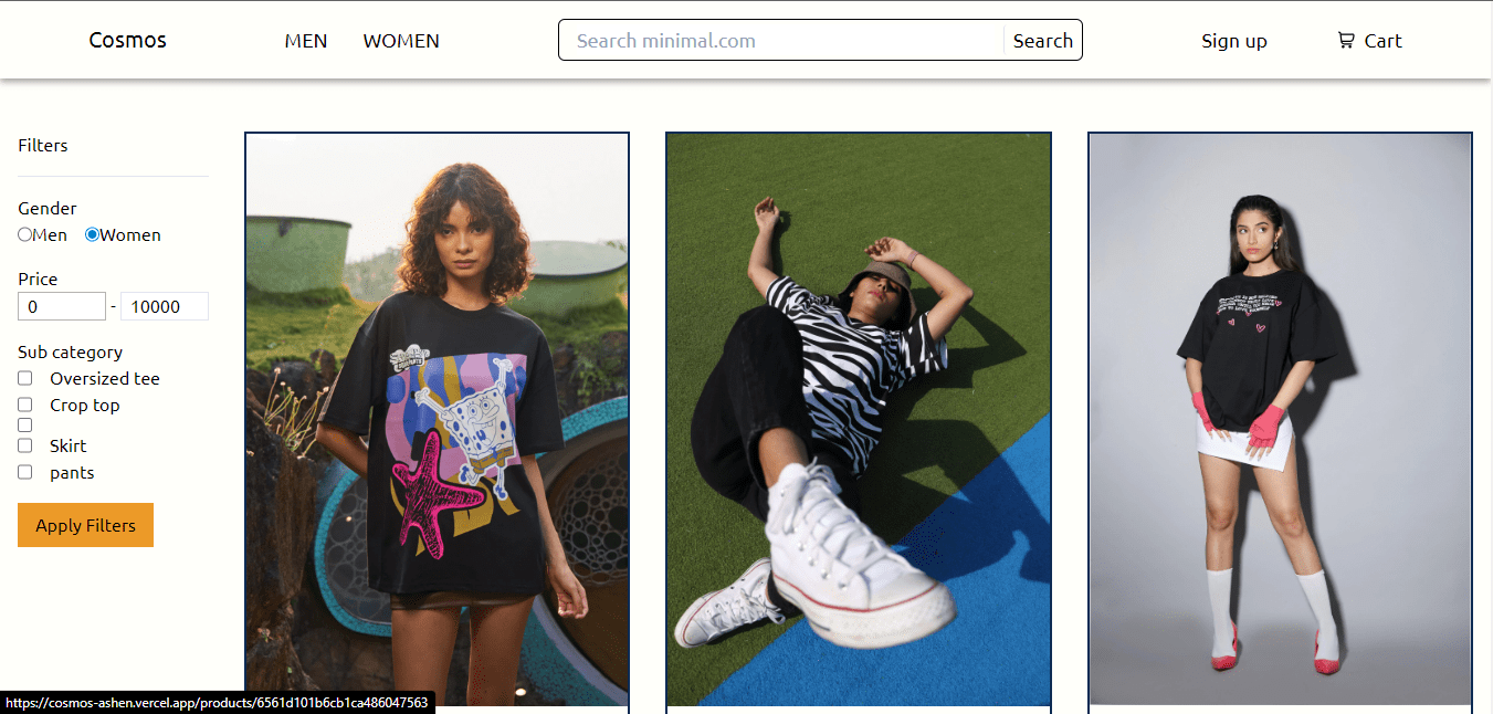 Product gallery page