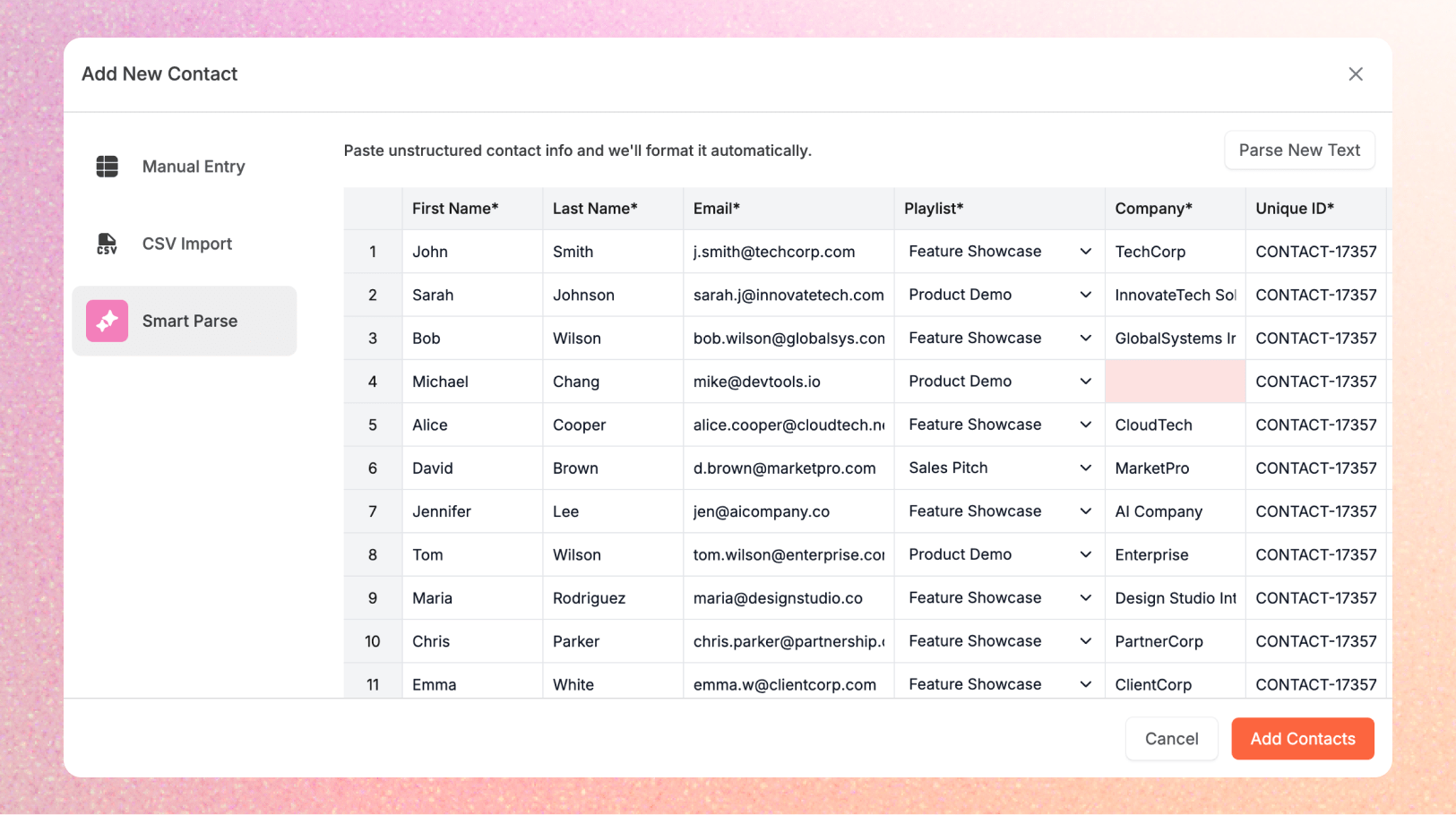 Offering scale with growing prospect lists