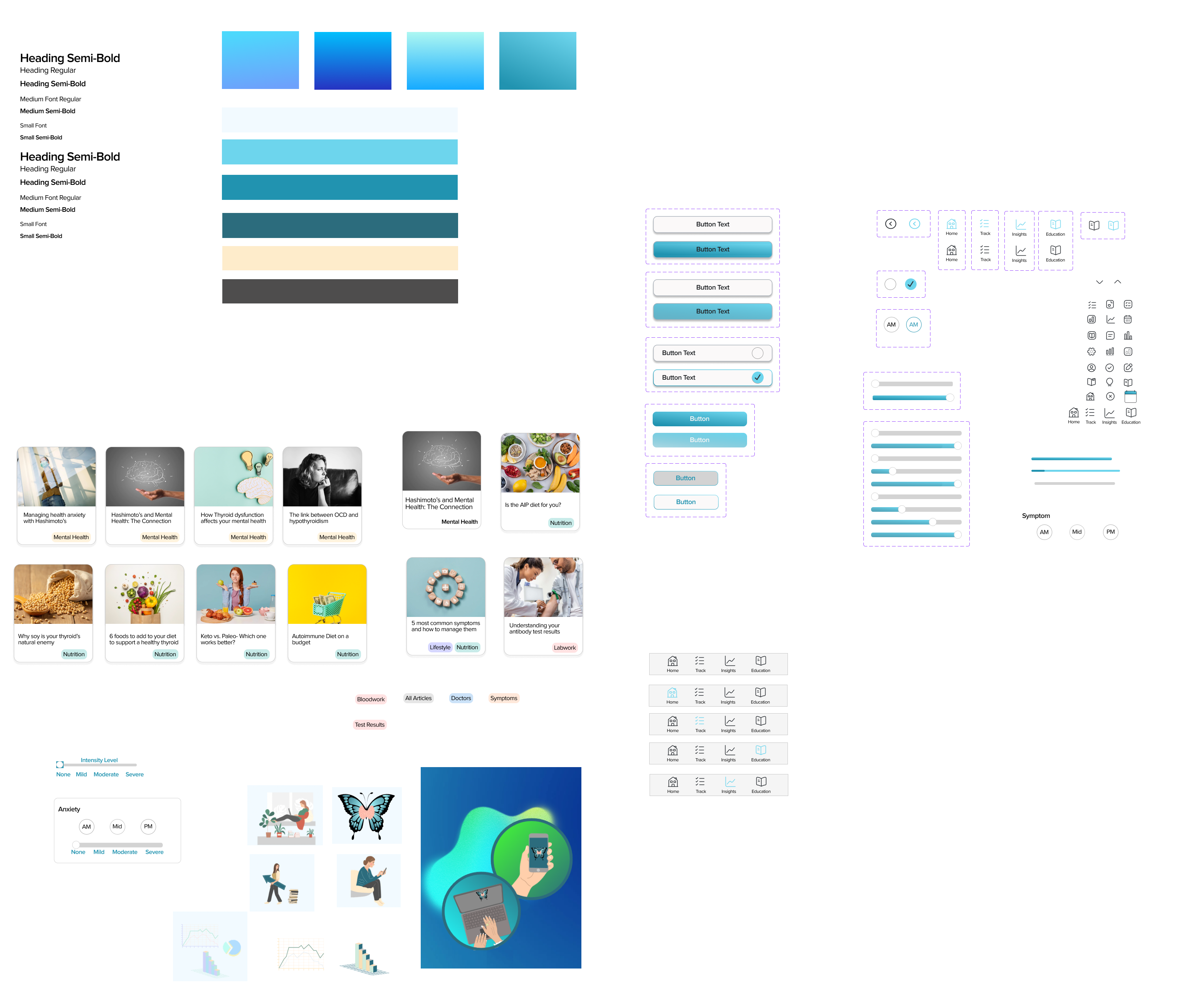 Design system elements in Figma