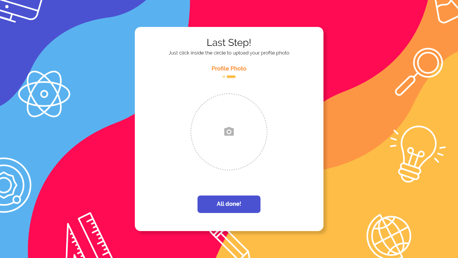 Sign up page 3