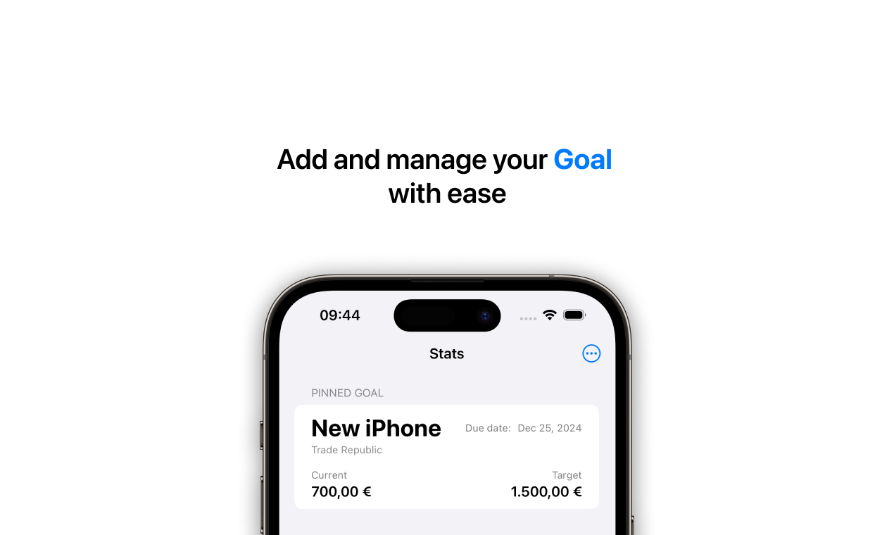 Manage your goal with ease