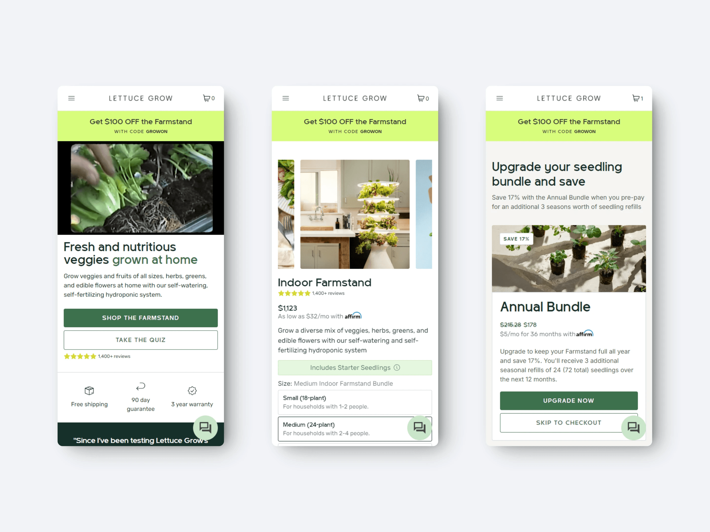 Lettuce Grow / Mobile Redesigned