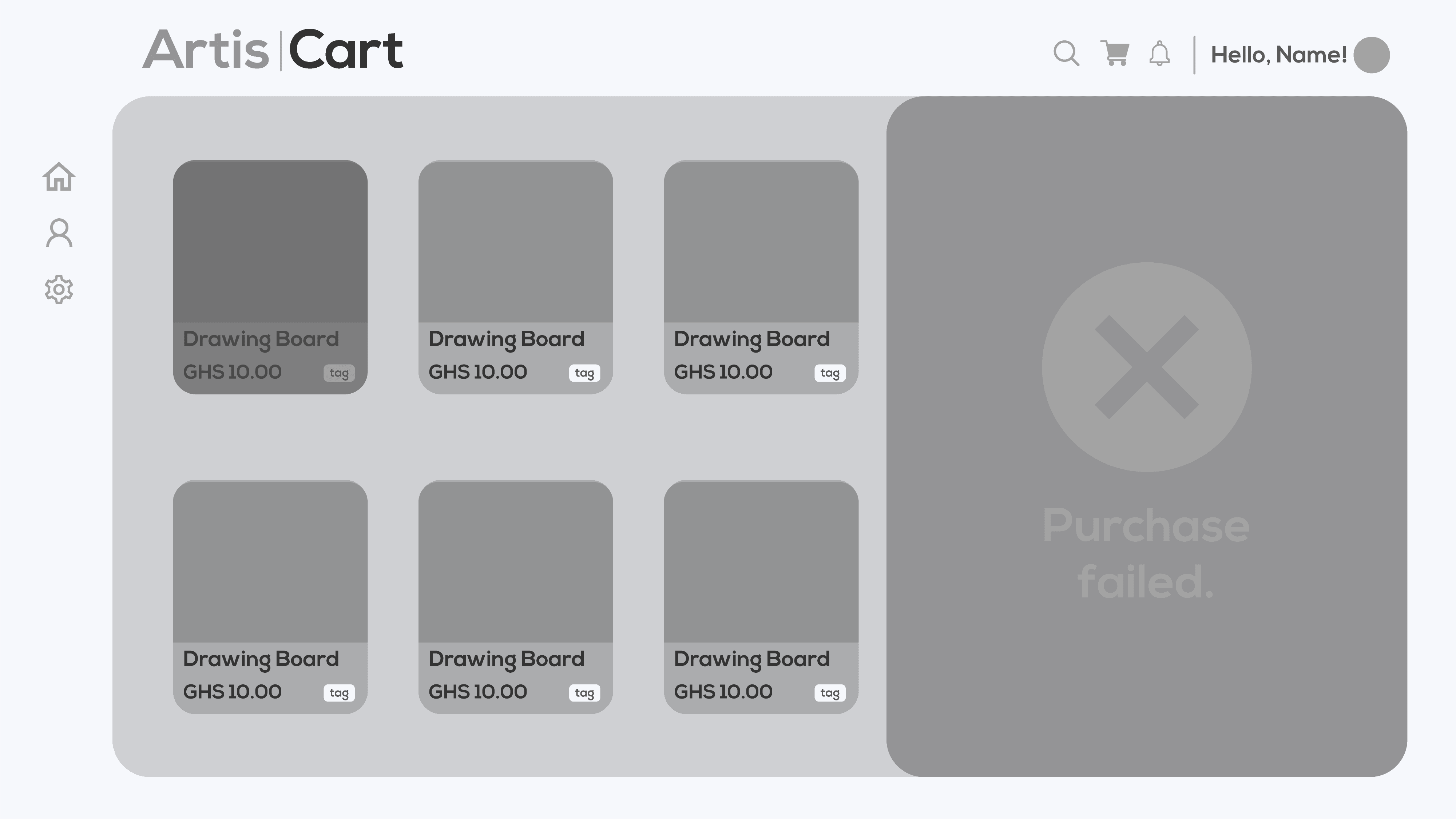 Purchase failed page