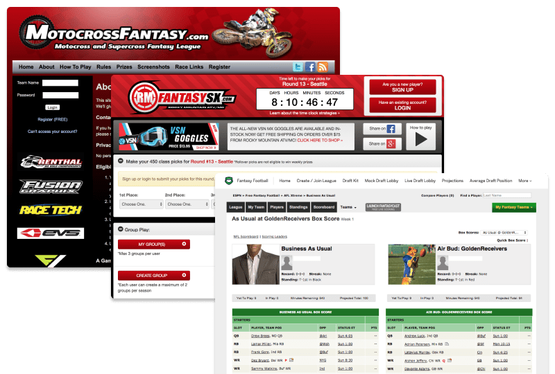 Fantasy sports websites in 2017