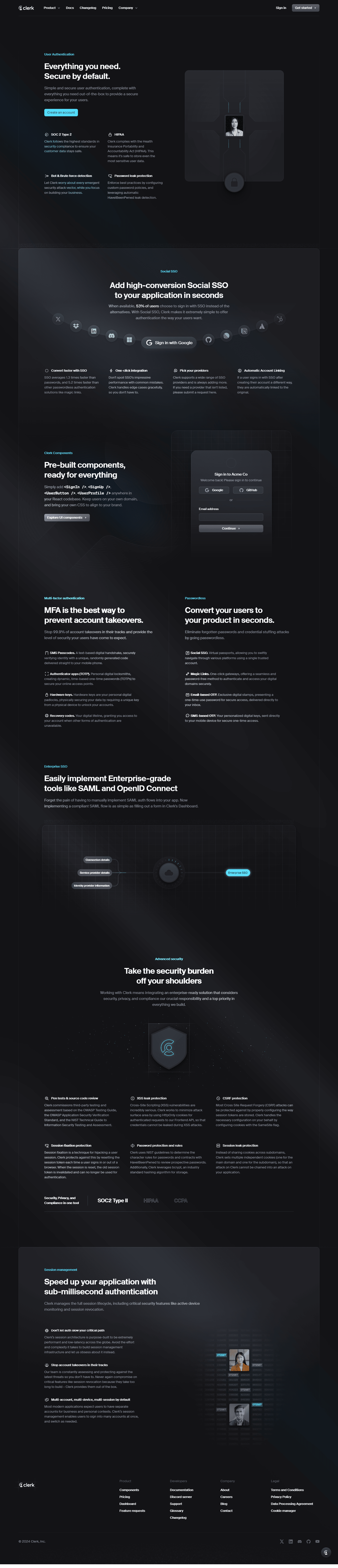 User Authentication Page