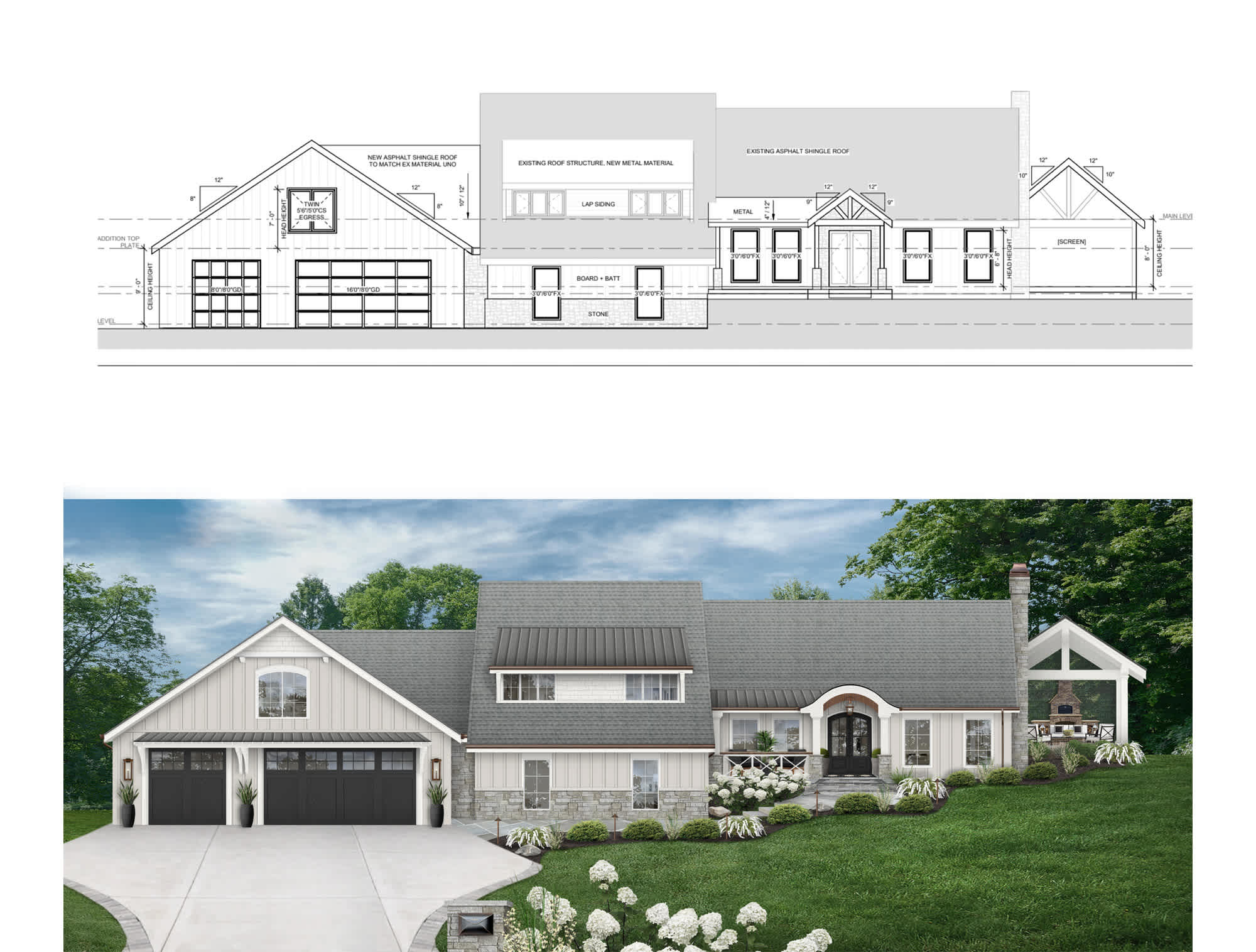 This project focuses on updating a traditional brick house while preserving its classic charm. The goal was to modernize the exterior without losing its timeless appeal. The update involved repainting the brick in a lighter, contemporary hue to brighten the facade, paired with elegant accents to enhance its character. New windows were selected to provide improved energy efficiency and style, while a beautifully designed front door added a fresh focal point. Thoughtful landscaping was also introduced, featuring native plants that complement the home's traditional aesthetic. This transformation created a welcoming atmosphere, breathing new life into the brick house while honoring its heritage.