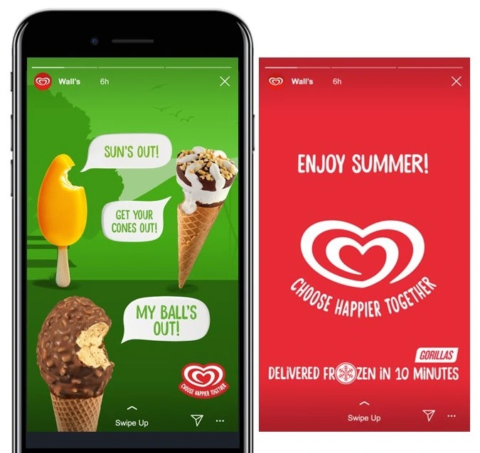 Summer campaign for at-home delivery. 