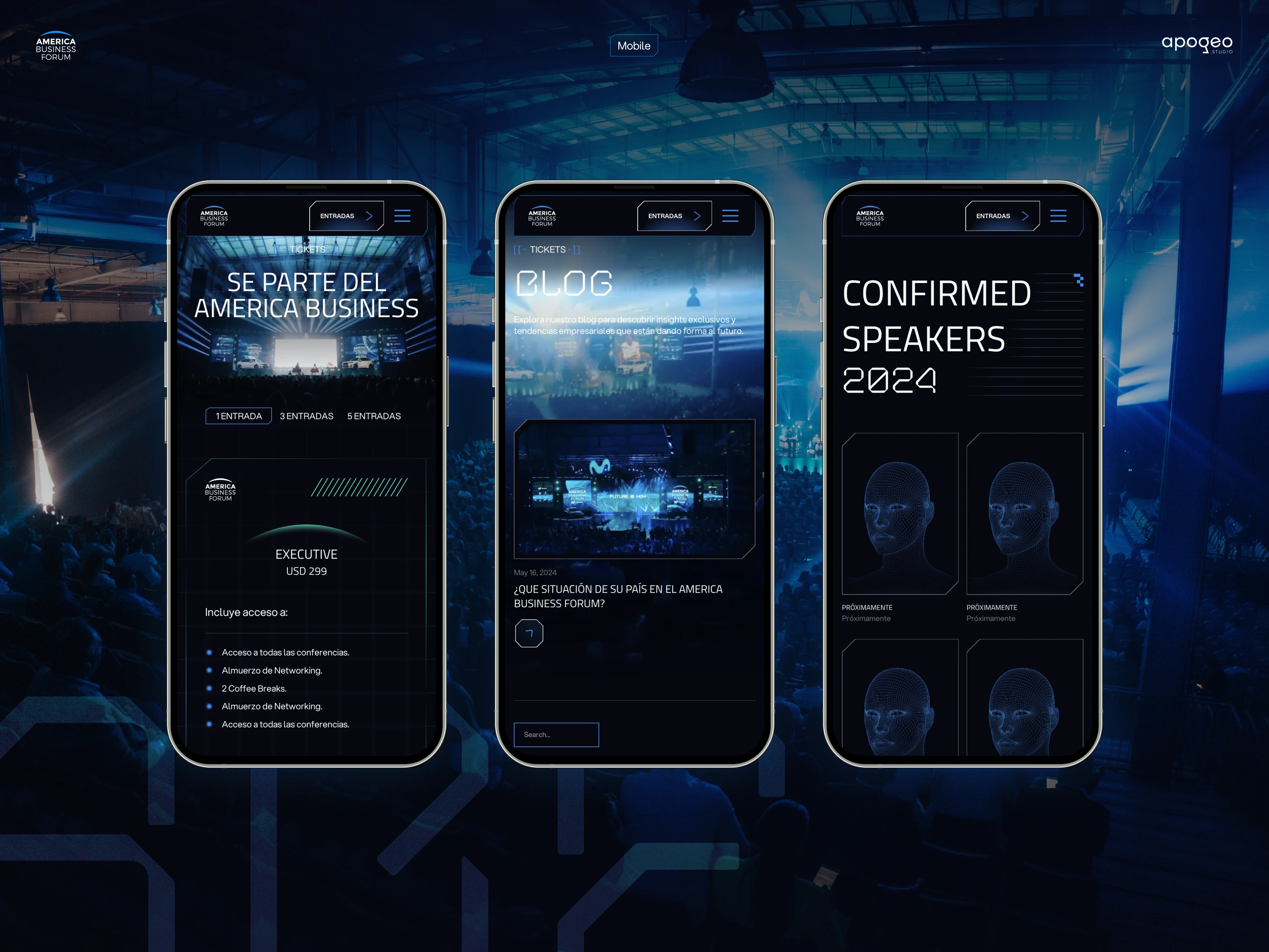 Tickets Blog & Speakers Responsive Design