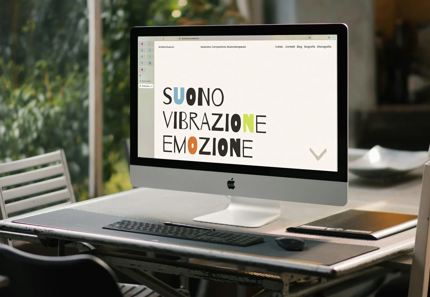 Andrea Ruocco website mockup
