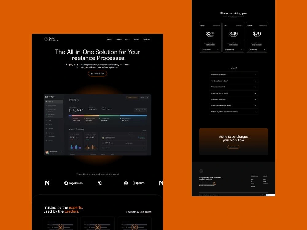Acme Solutions is a Webflow website

