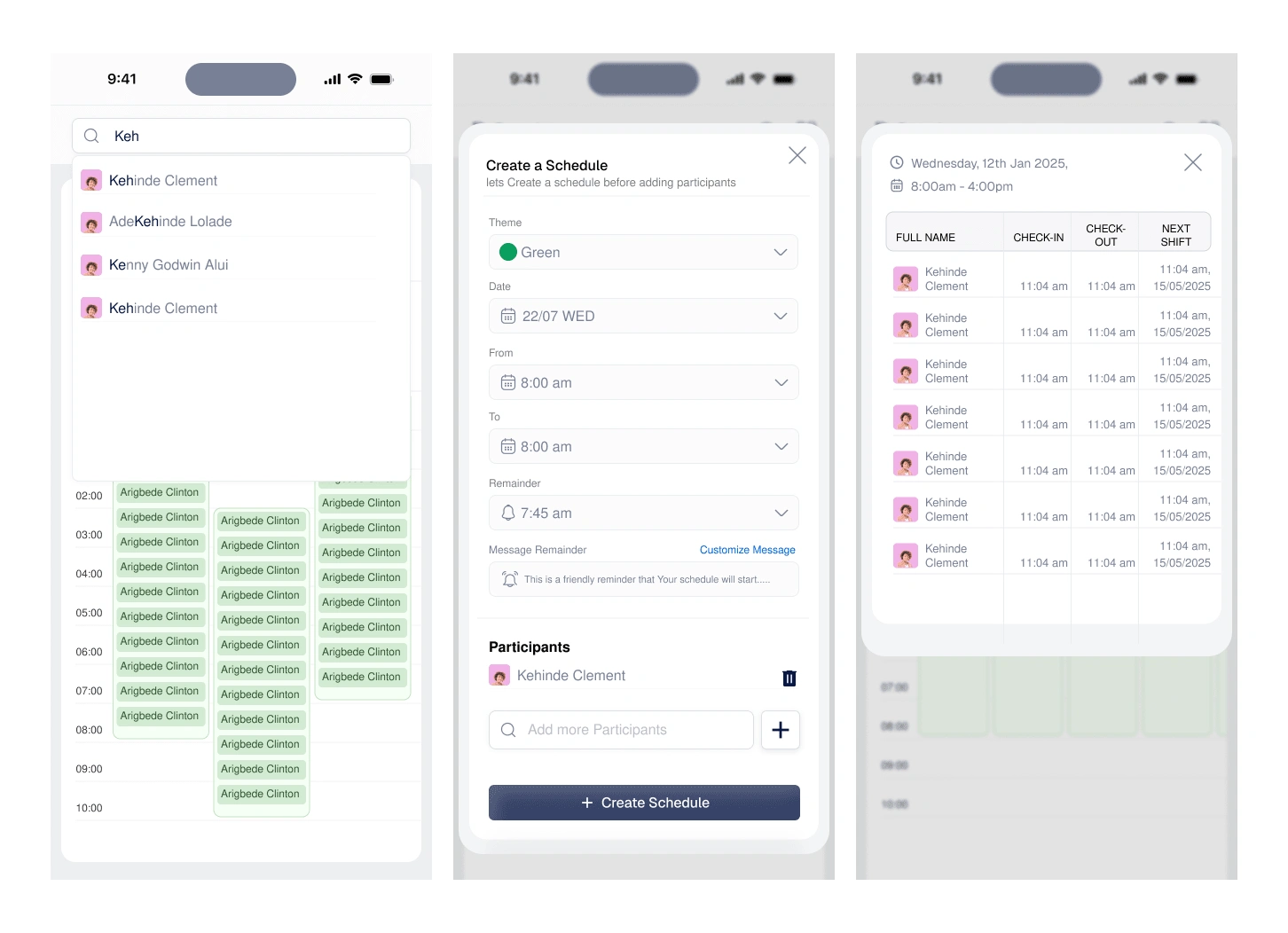 Some mobile Screens