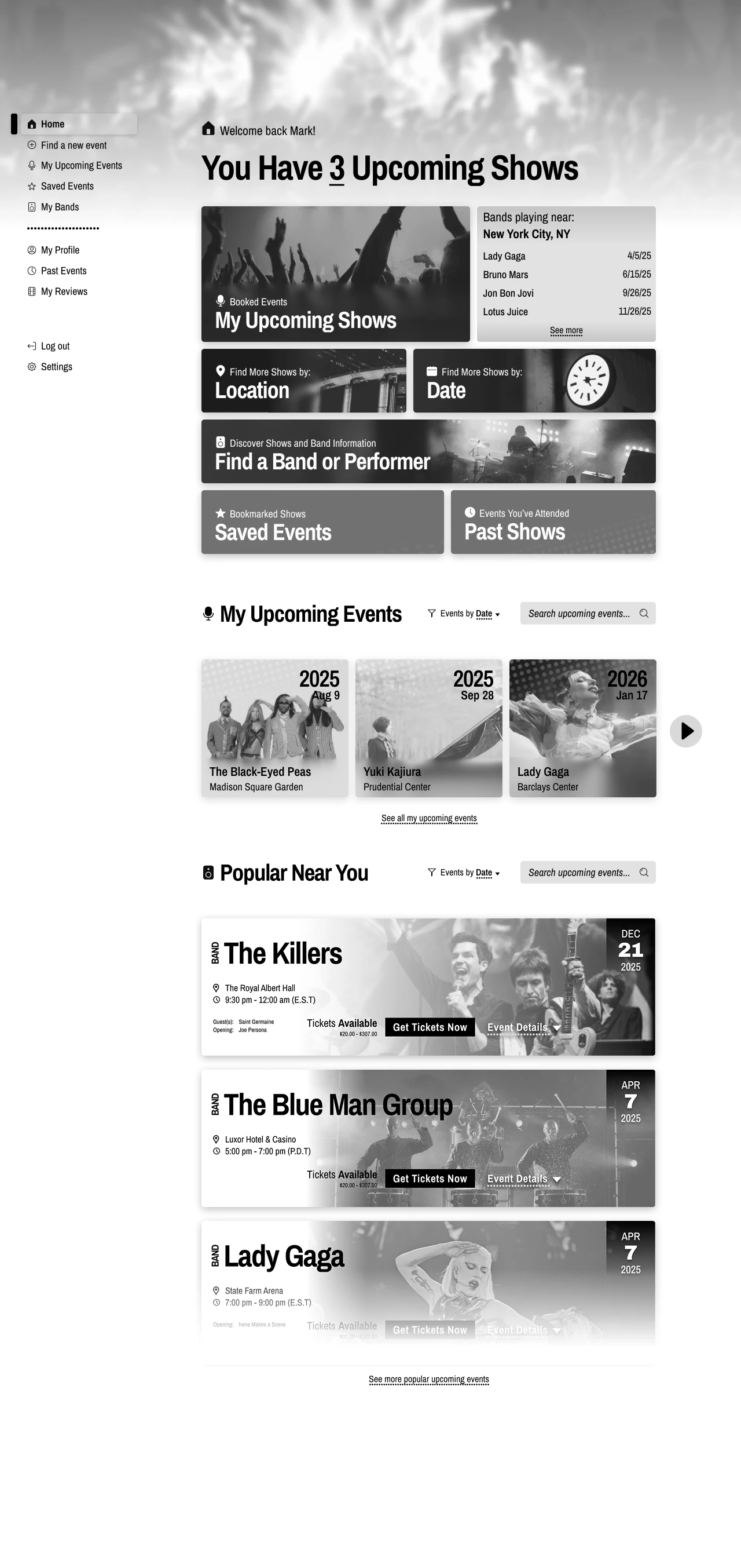 Most recent iteration of the dashboard design