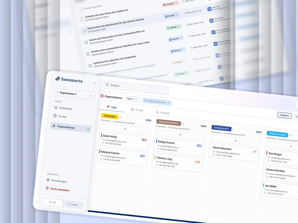 Contact Data Management Dashboard Page
