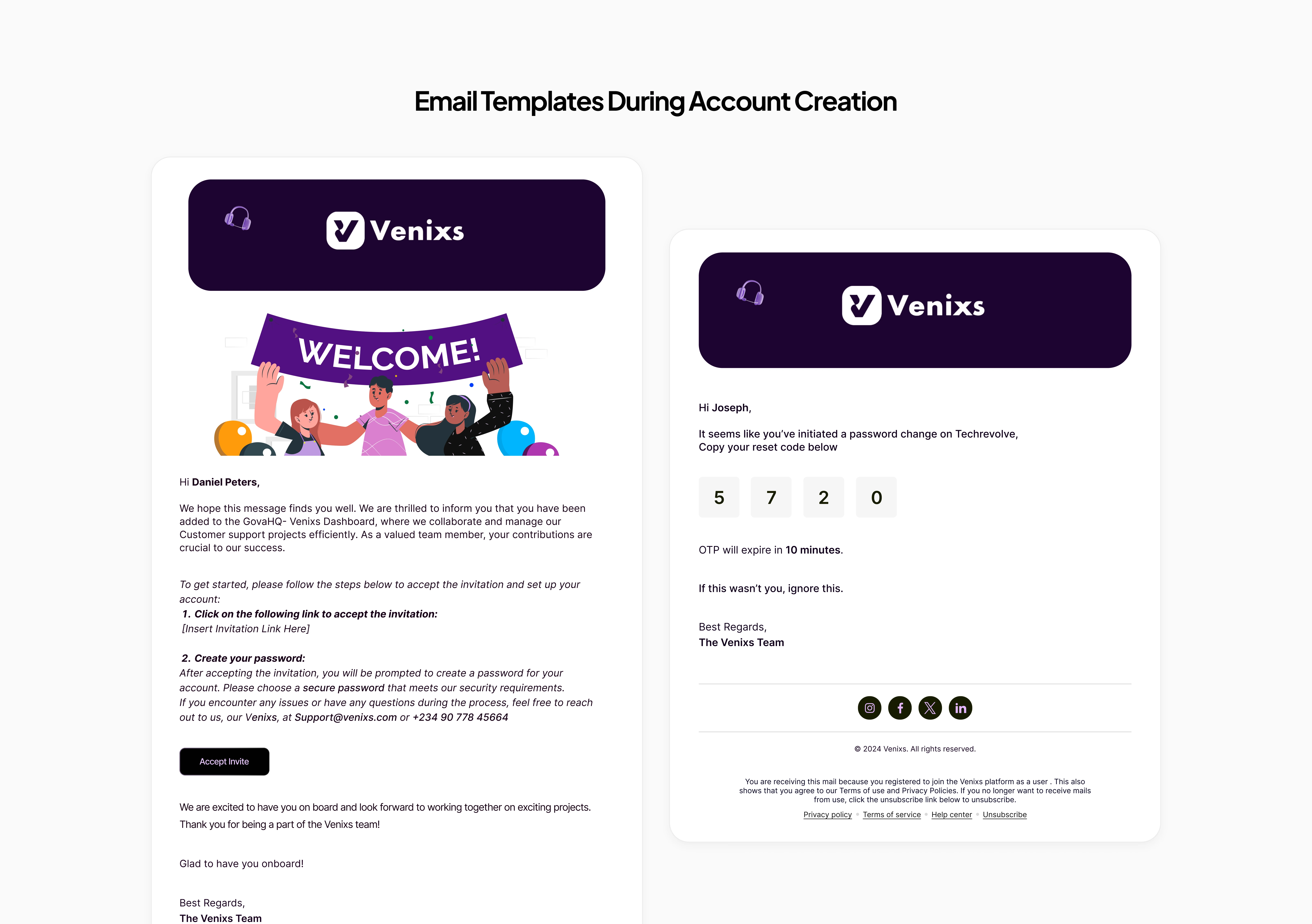 SOME EMAIL TEMPLATES FOR WHEN USERS EITHER FINISH CREATING ACCOUNT OR VERIFY THEIR EMAILS