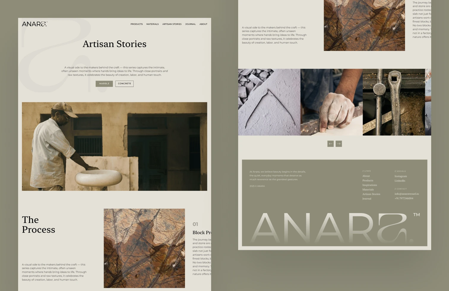 Anara Website Artisan Stories Page