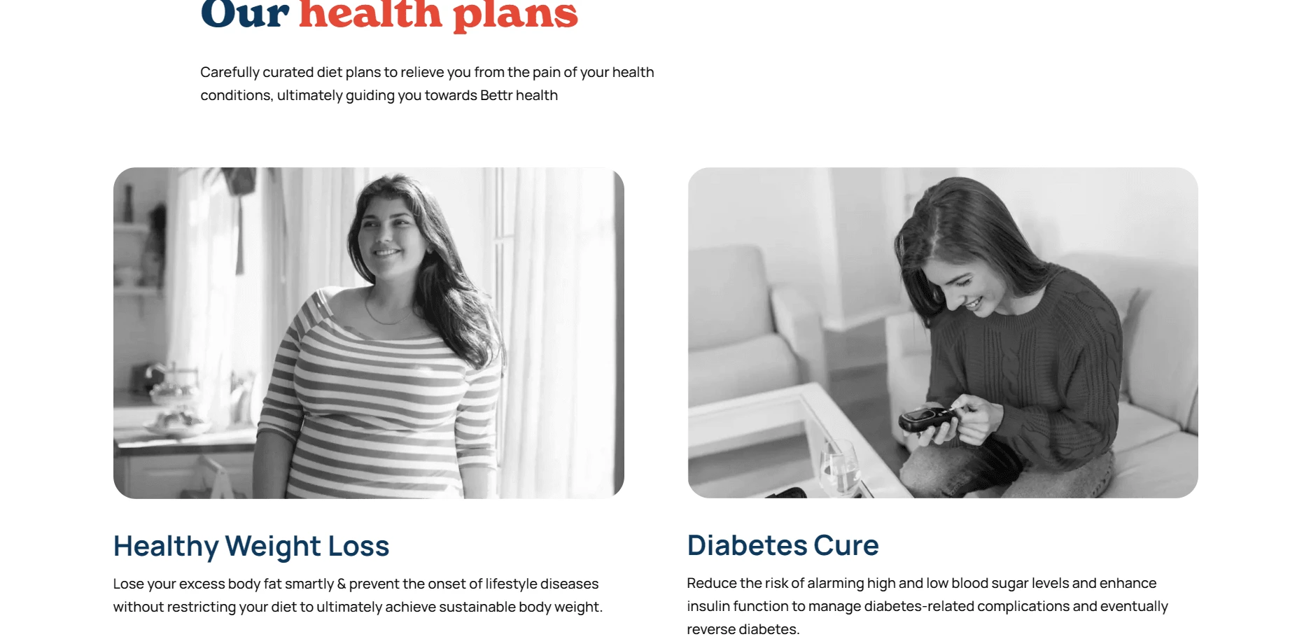 Health Plans Page