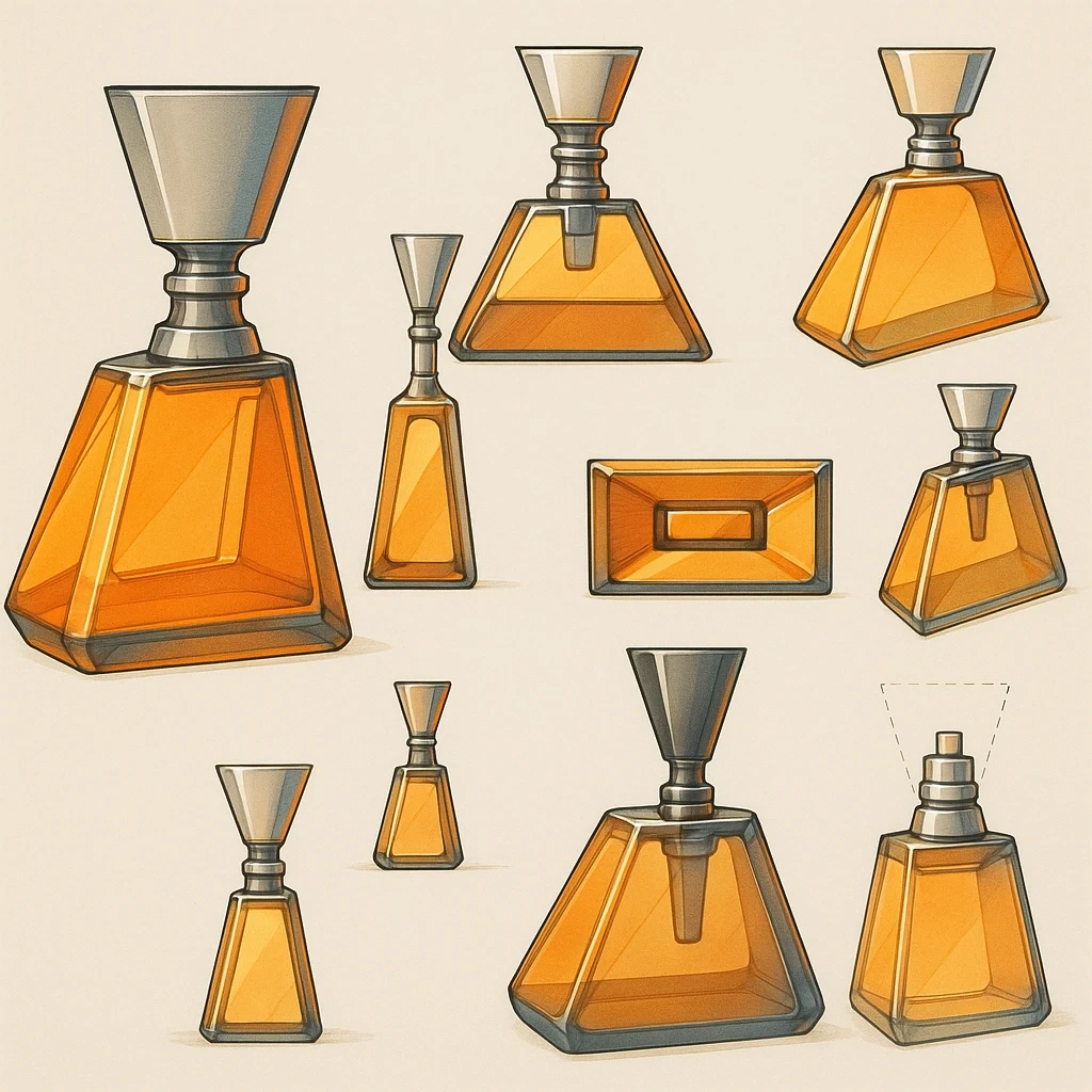 Copic markers used to draw reference to this bottle creation.