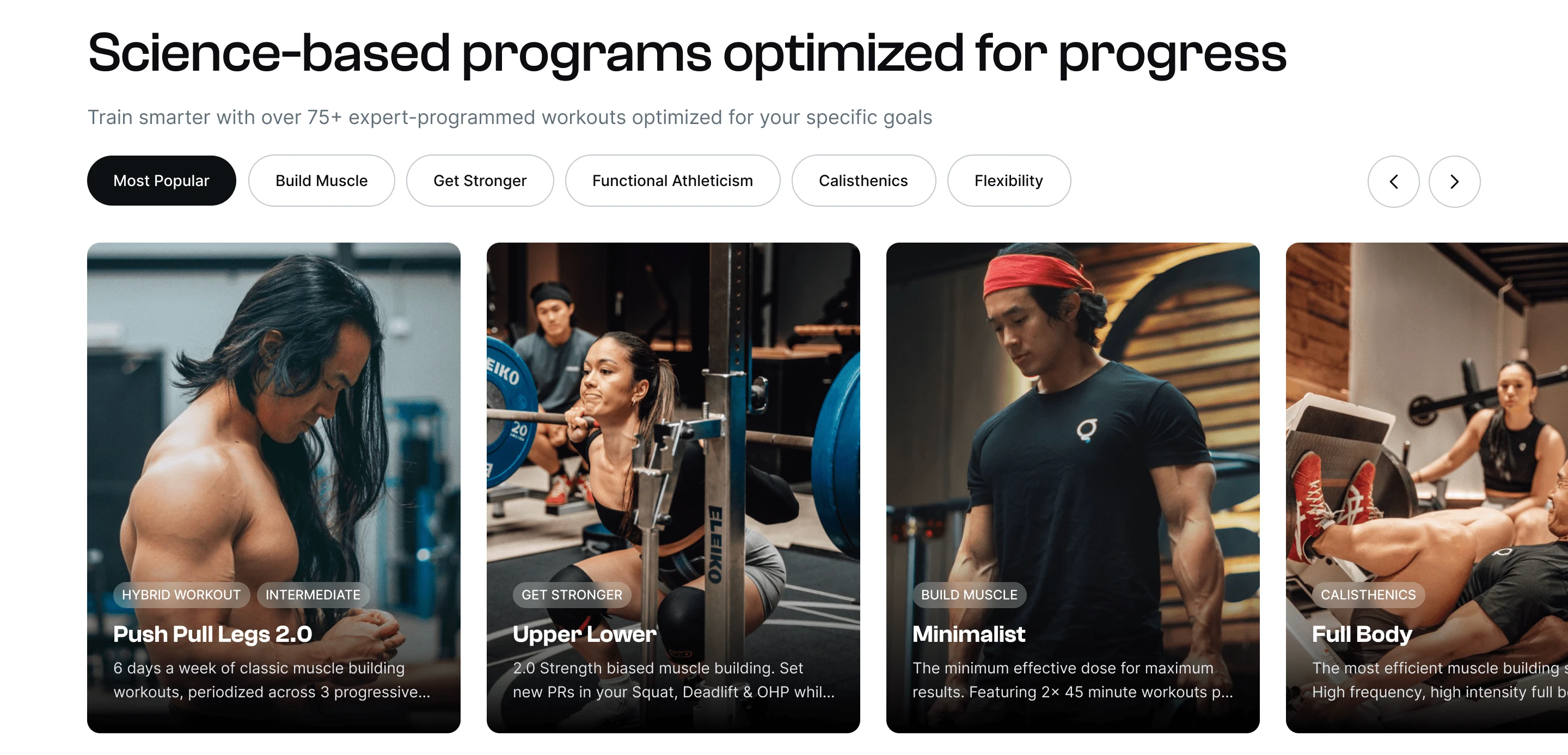 Workout Routine Section