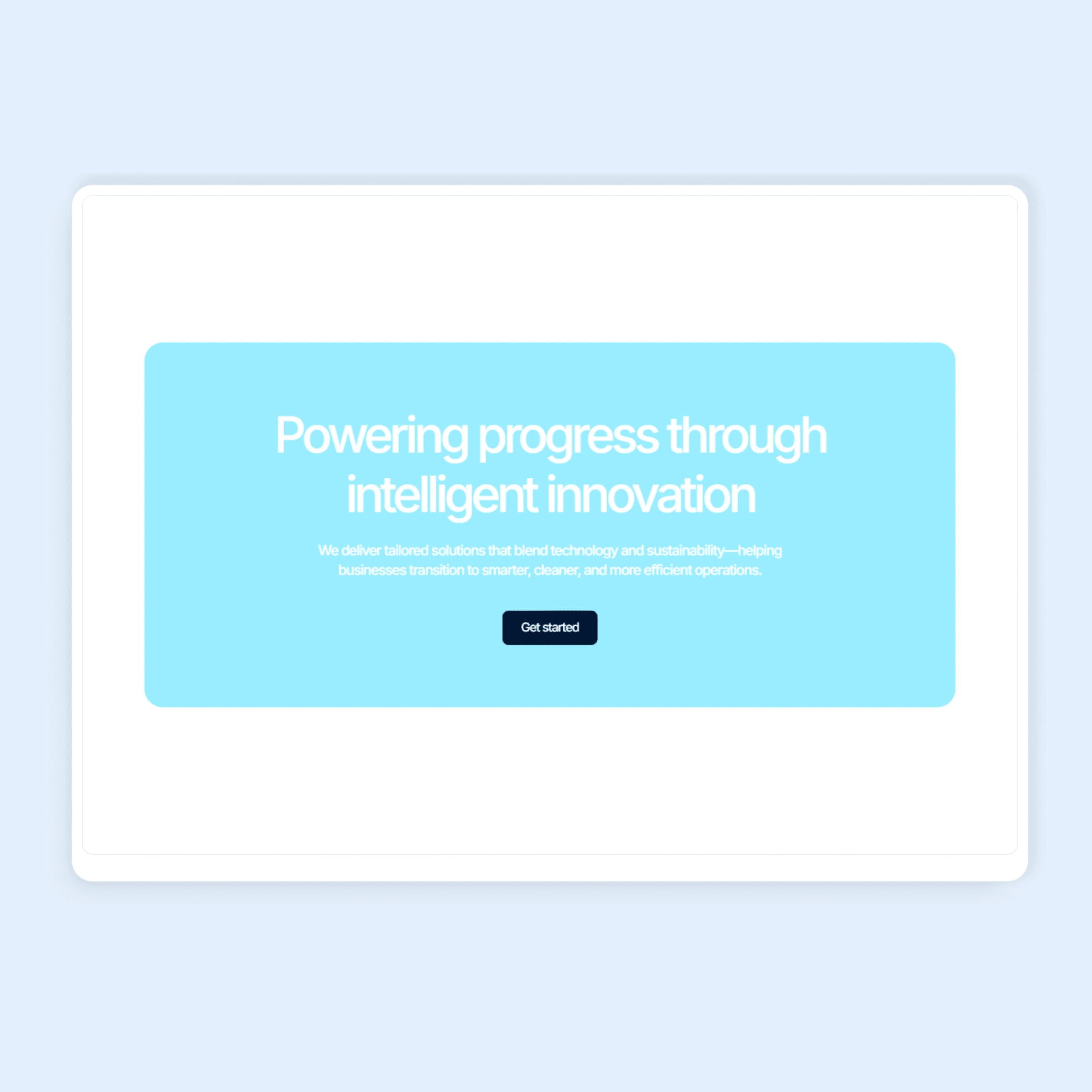 A fresh clean interface speaks innovation clearly 