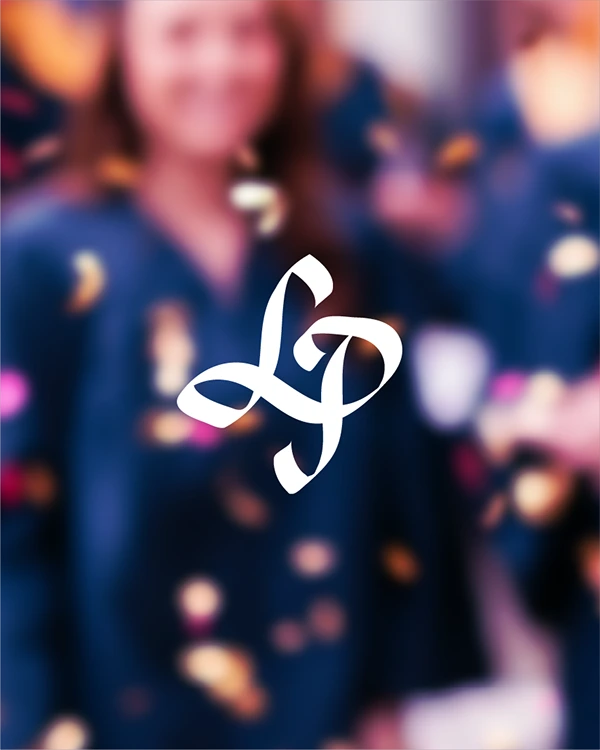 The LP icon was created as an homage to chancery hand calligraphy you might see on a certificate of achievement.