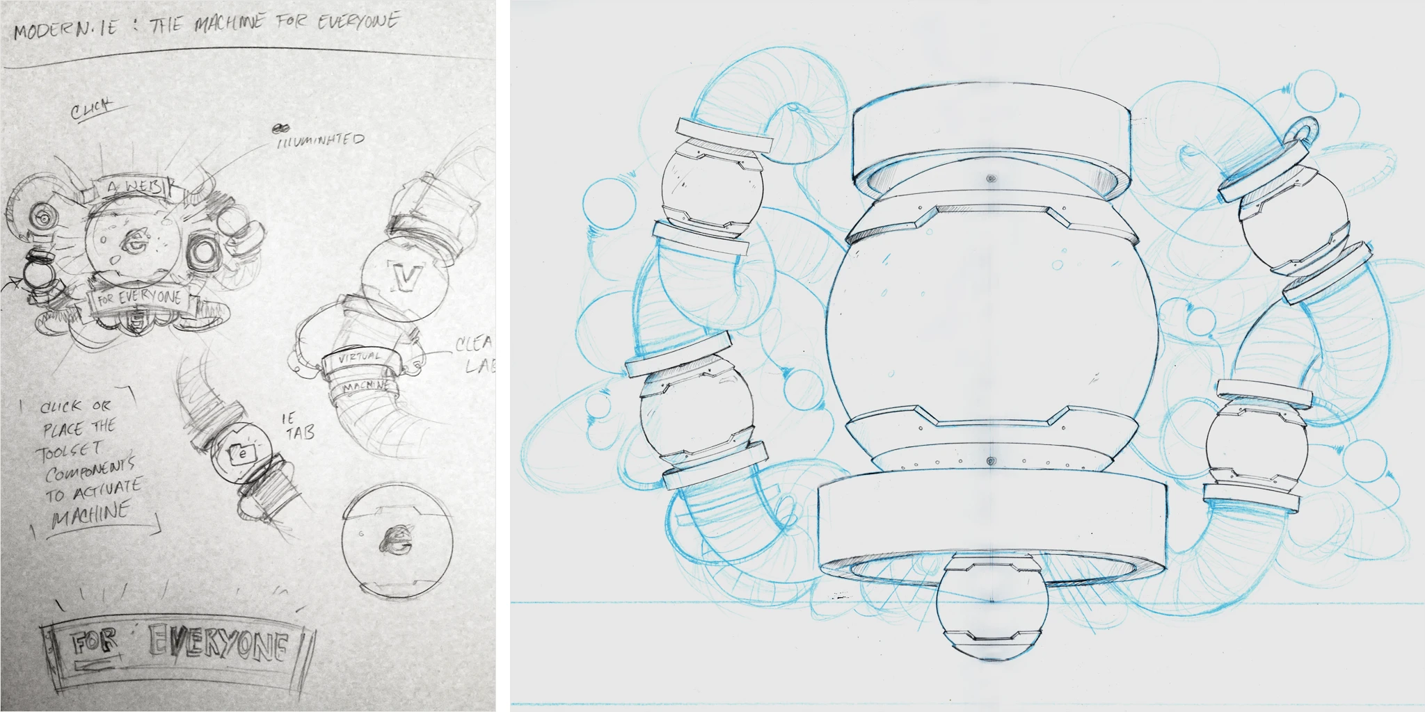 Sketches/Process for Microsoft, IE10