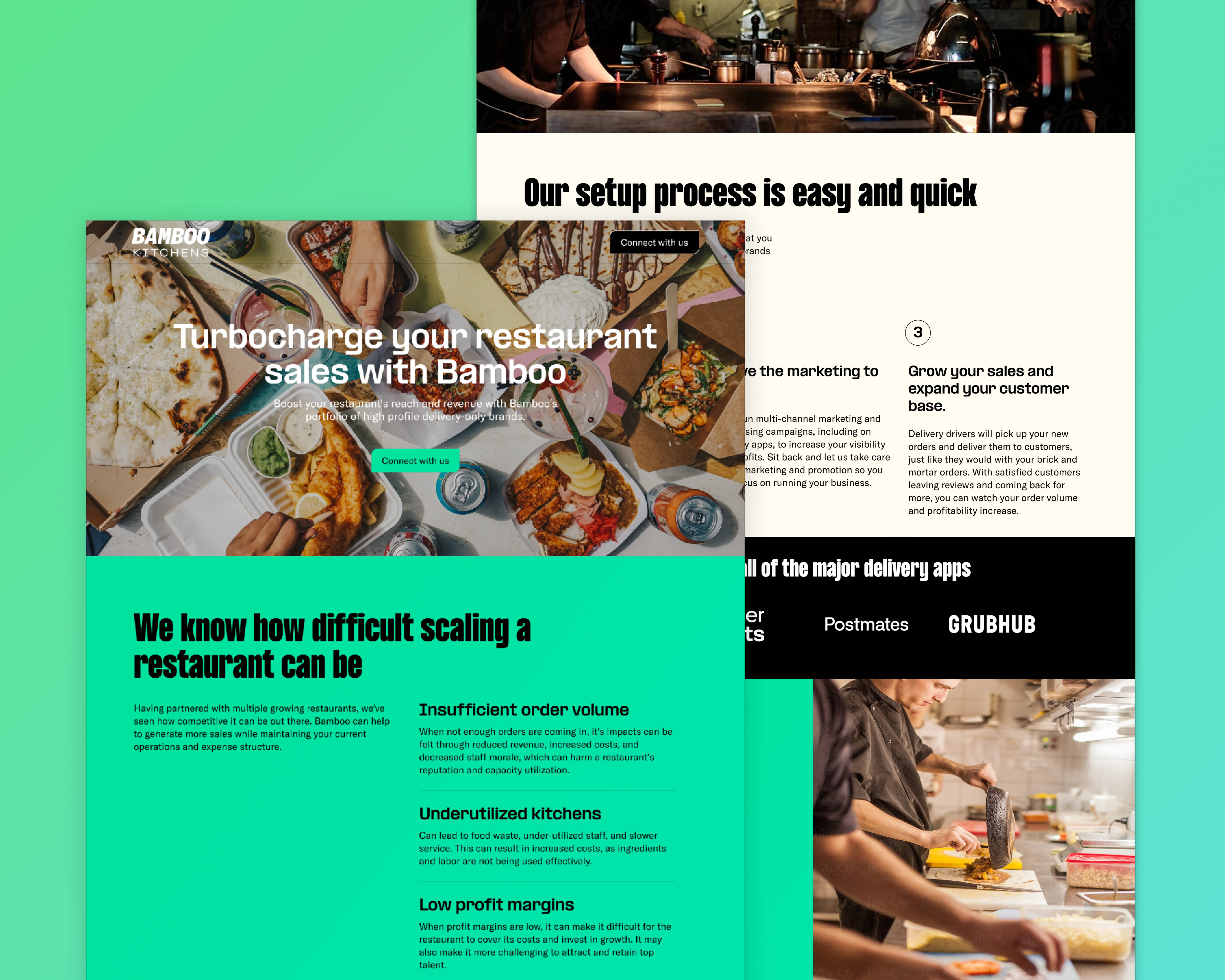 Go to bambookitchens.io to see the landing page live