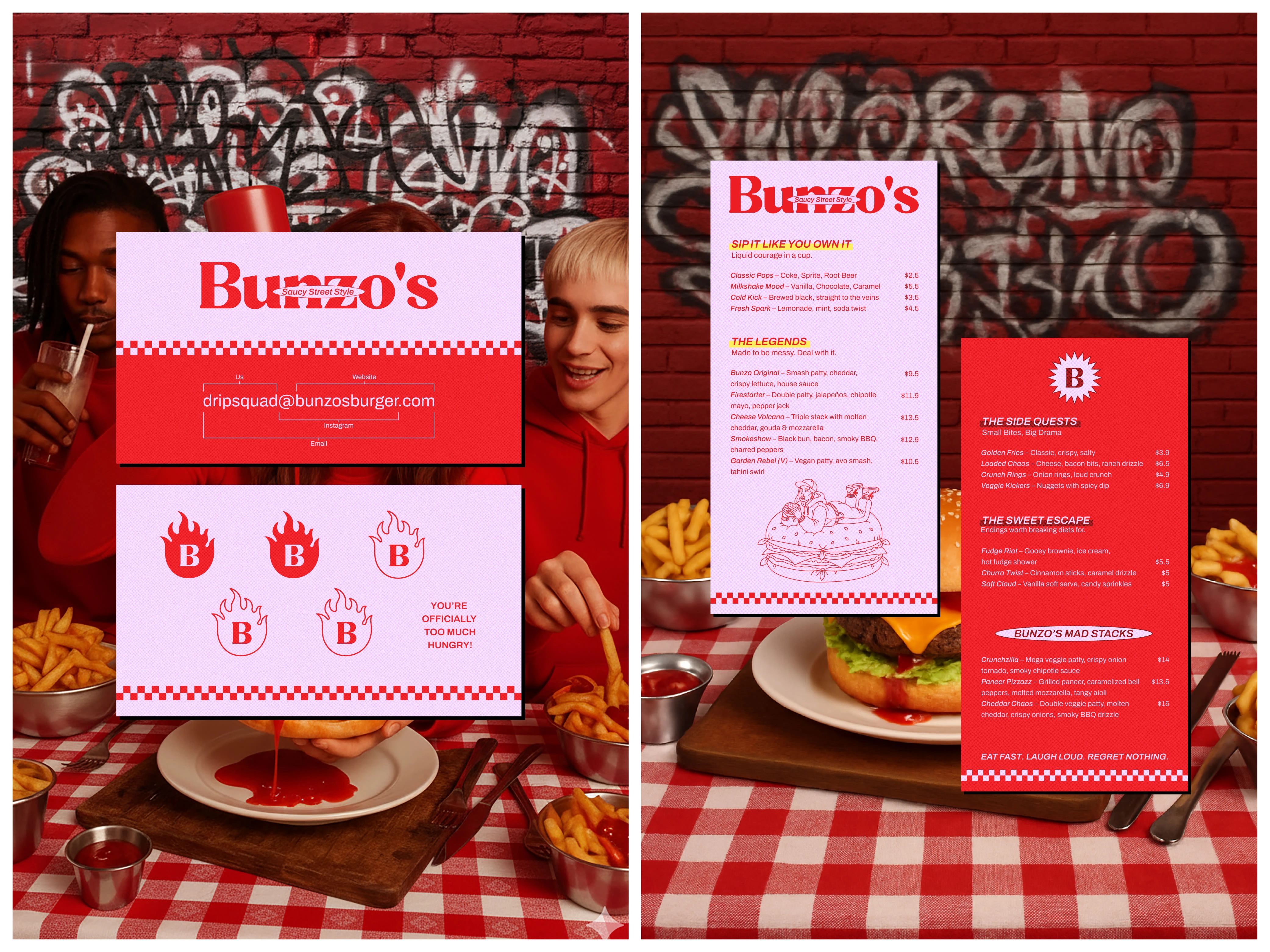 Business card and Menu card design