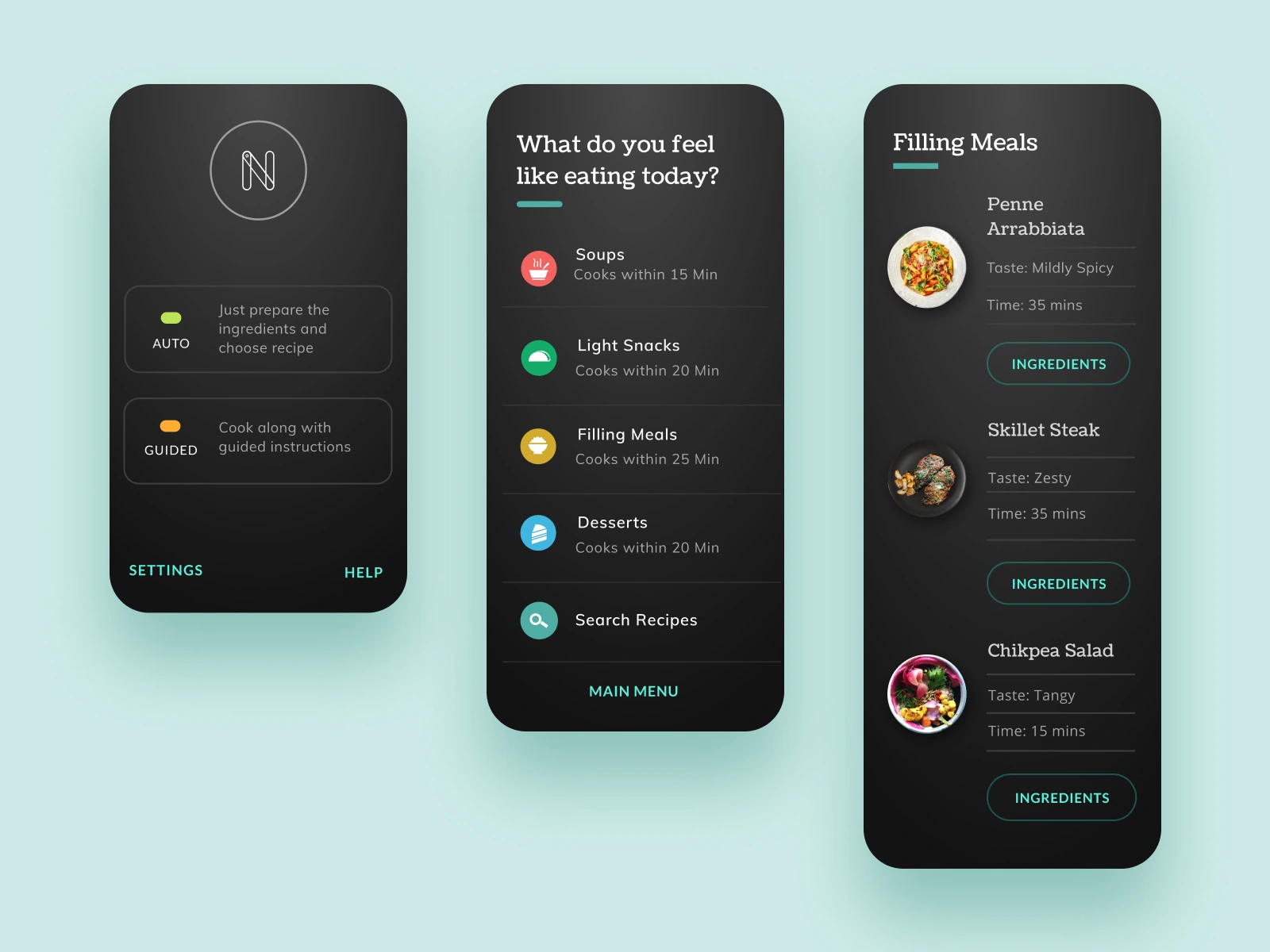 Restaurant style, visually stunning menus.