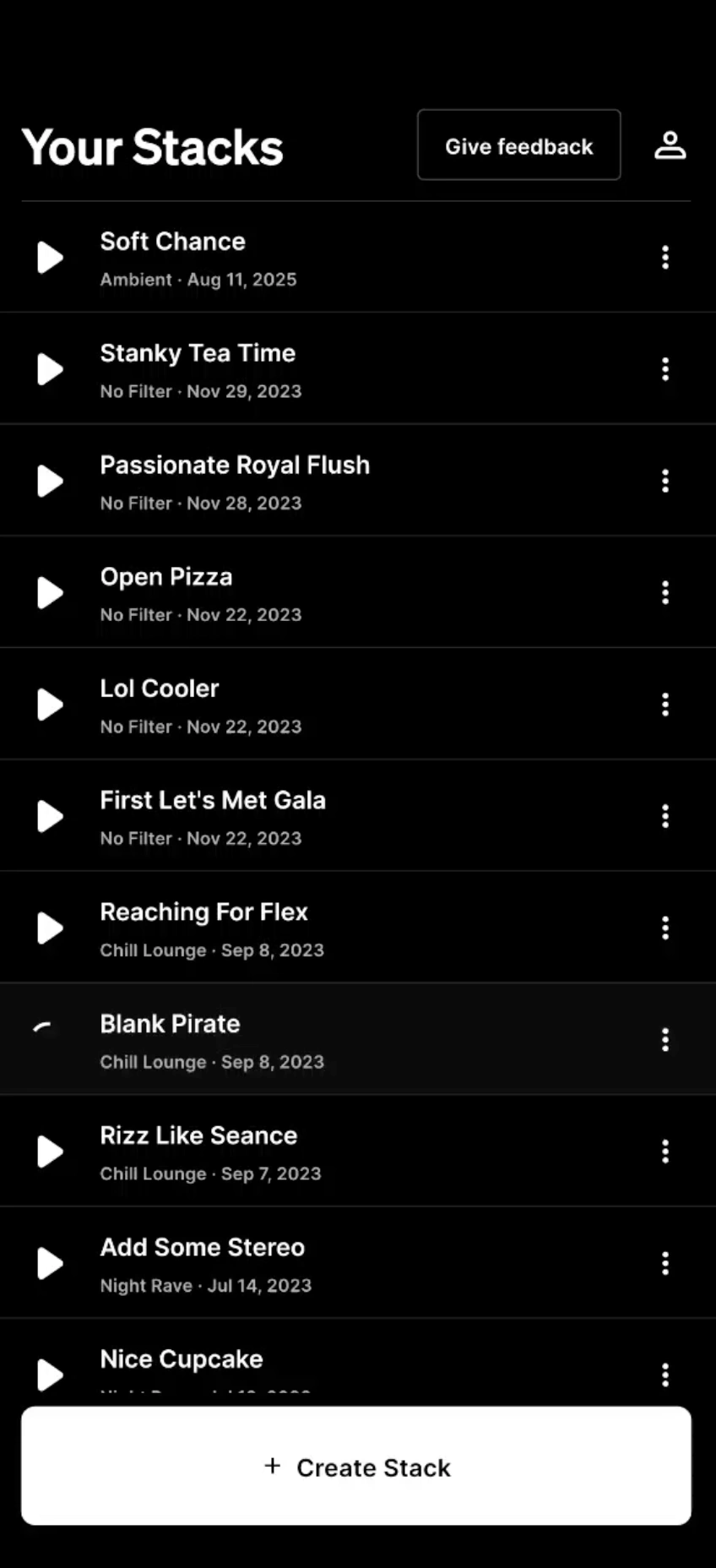 CoSo Stack List, Pre-Unification