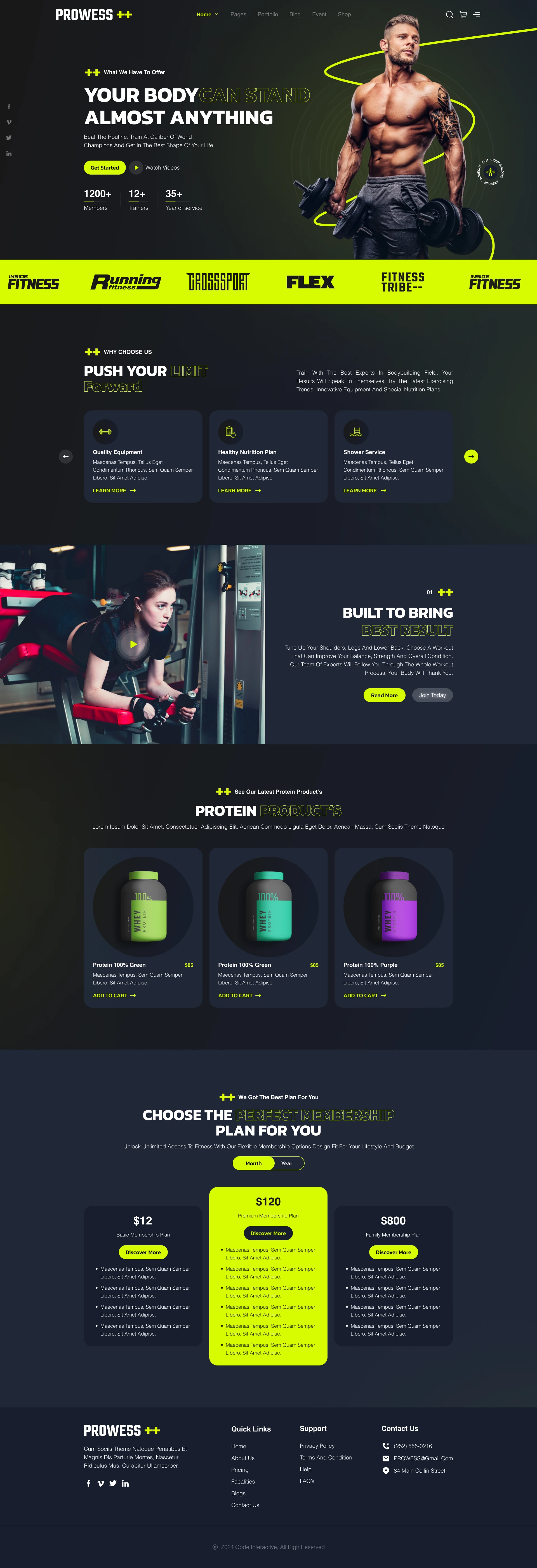 Gym Website Design and Development