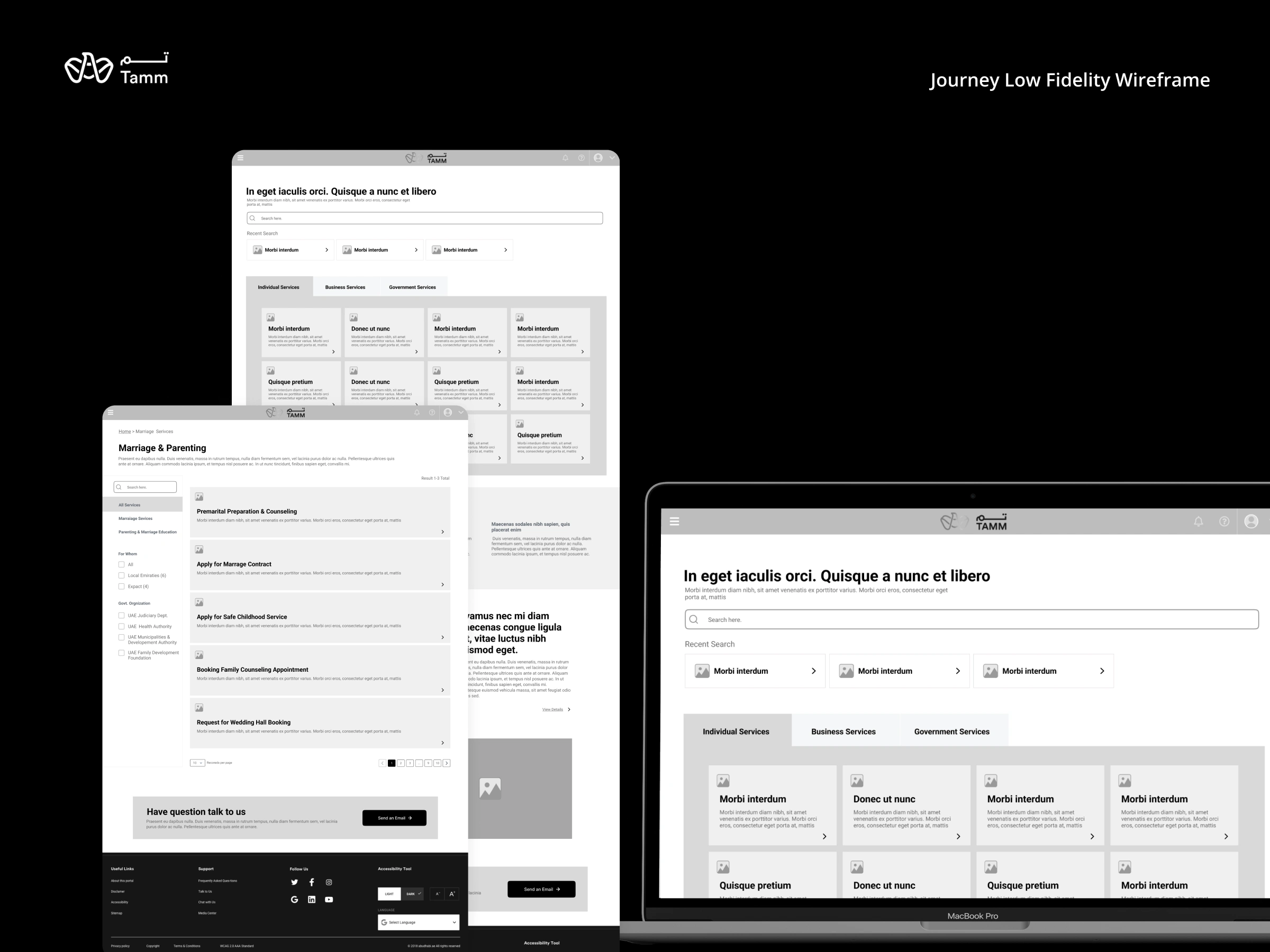 Journey Low Fidelity Wireframe