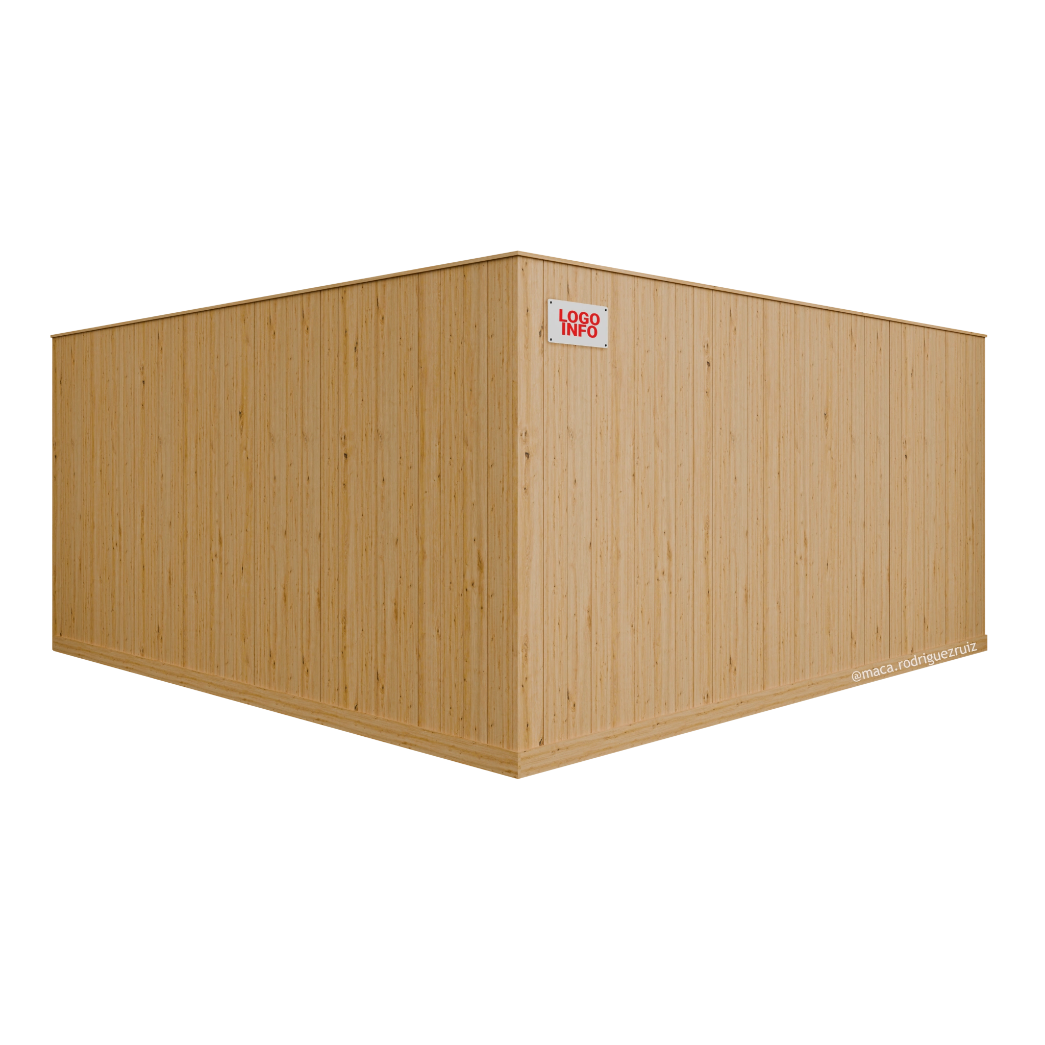 Wood private fence