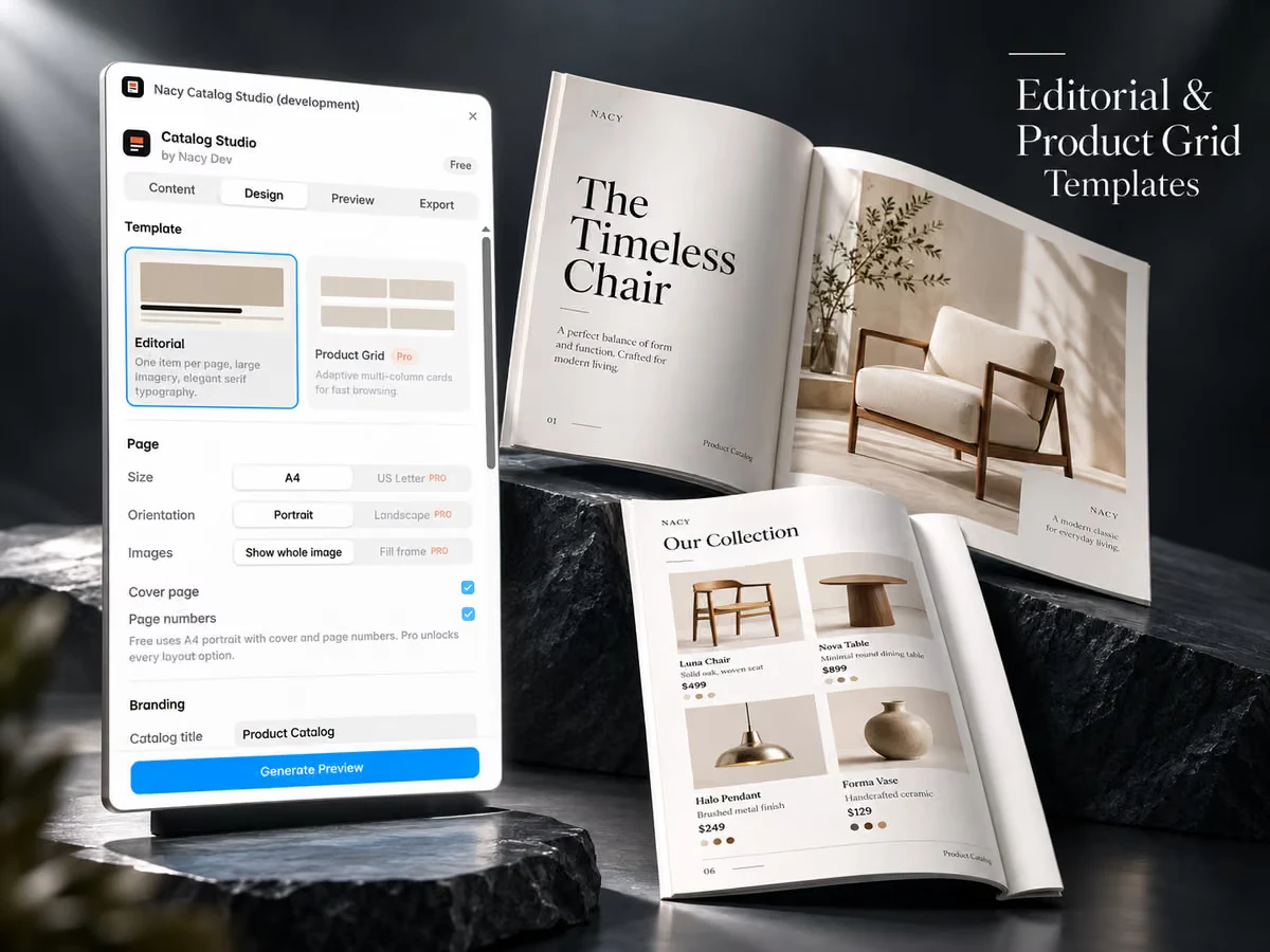 Editorial & Product Grid Templates