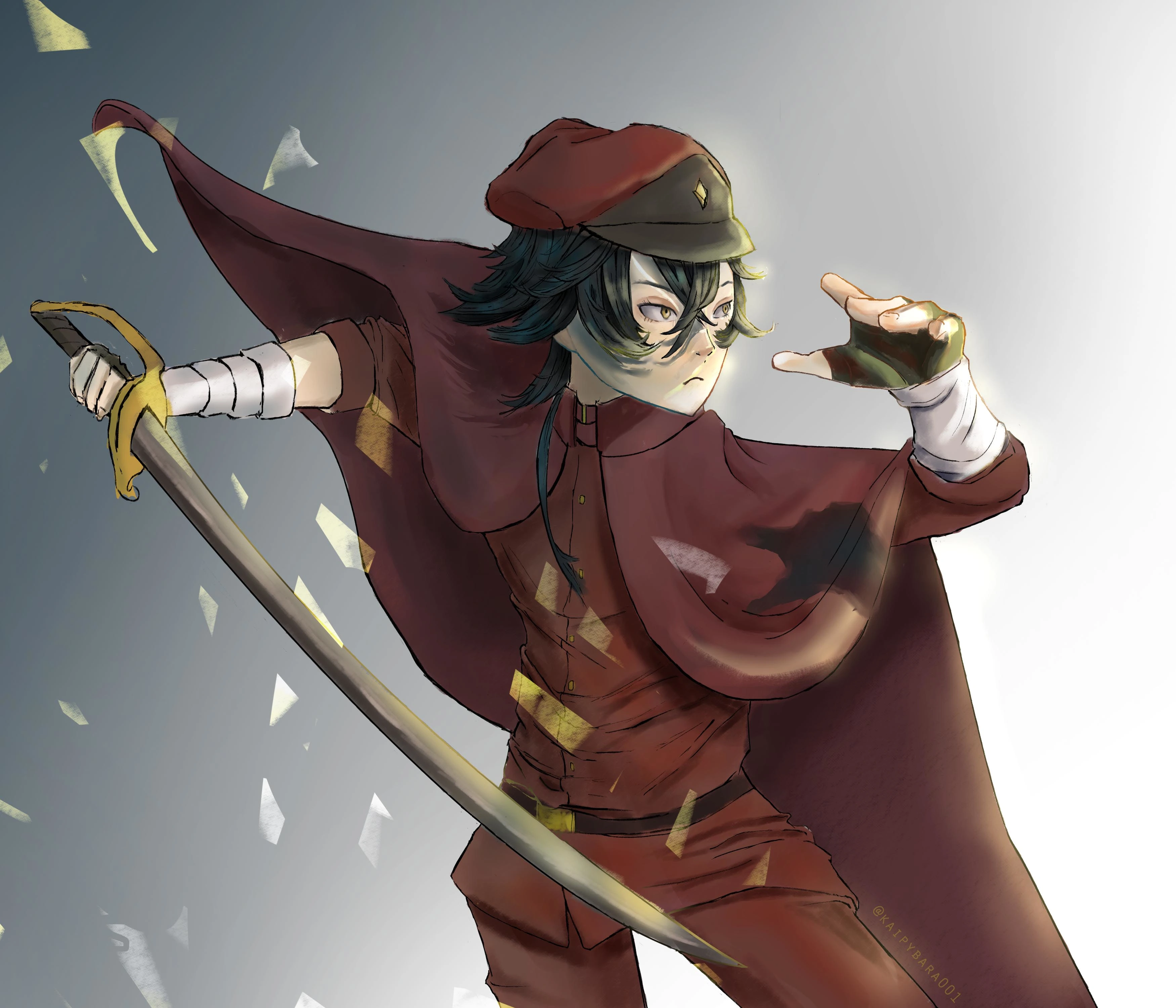 Tecchou Suehiro from Bungou Stray Dogs. Software used: Clip Studio Paint
