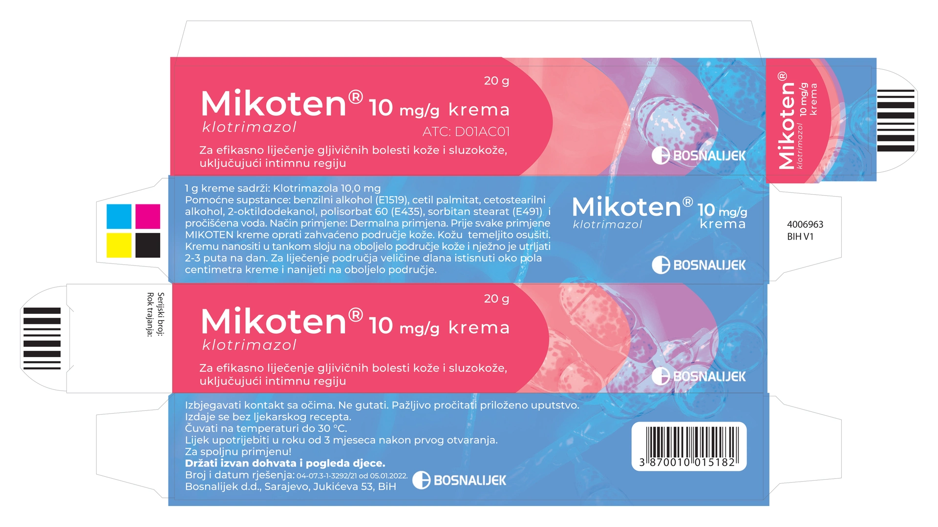 Product packaging design used in the video