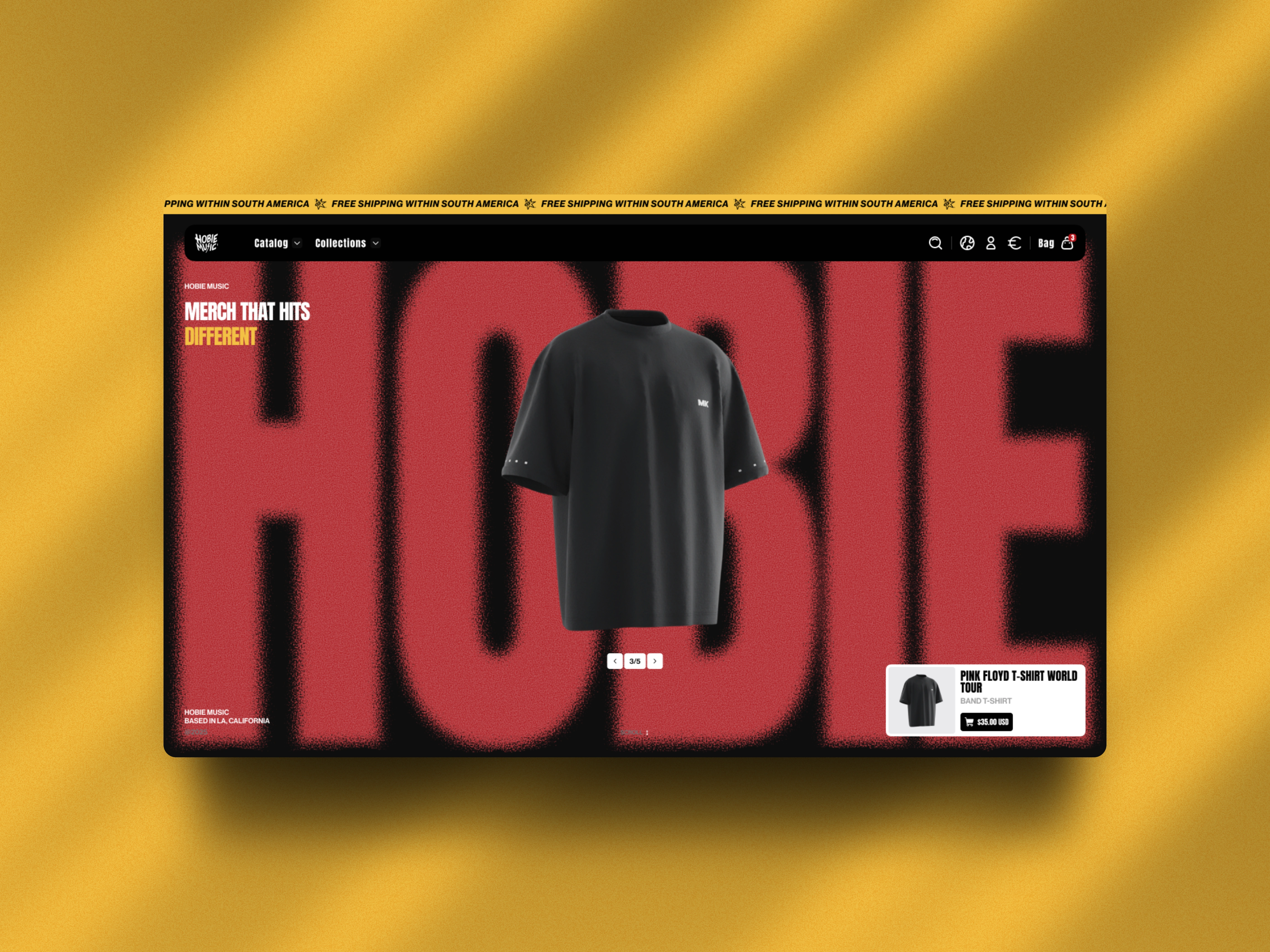 Homepage features alternate color options with fun, bold palettes for an eye-catching first impression