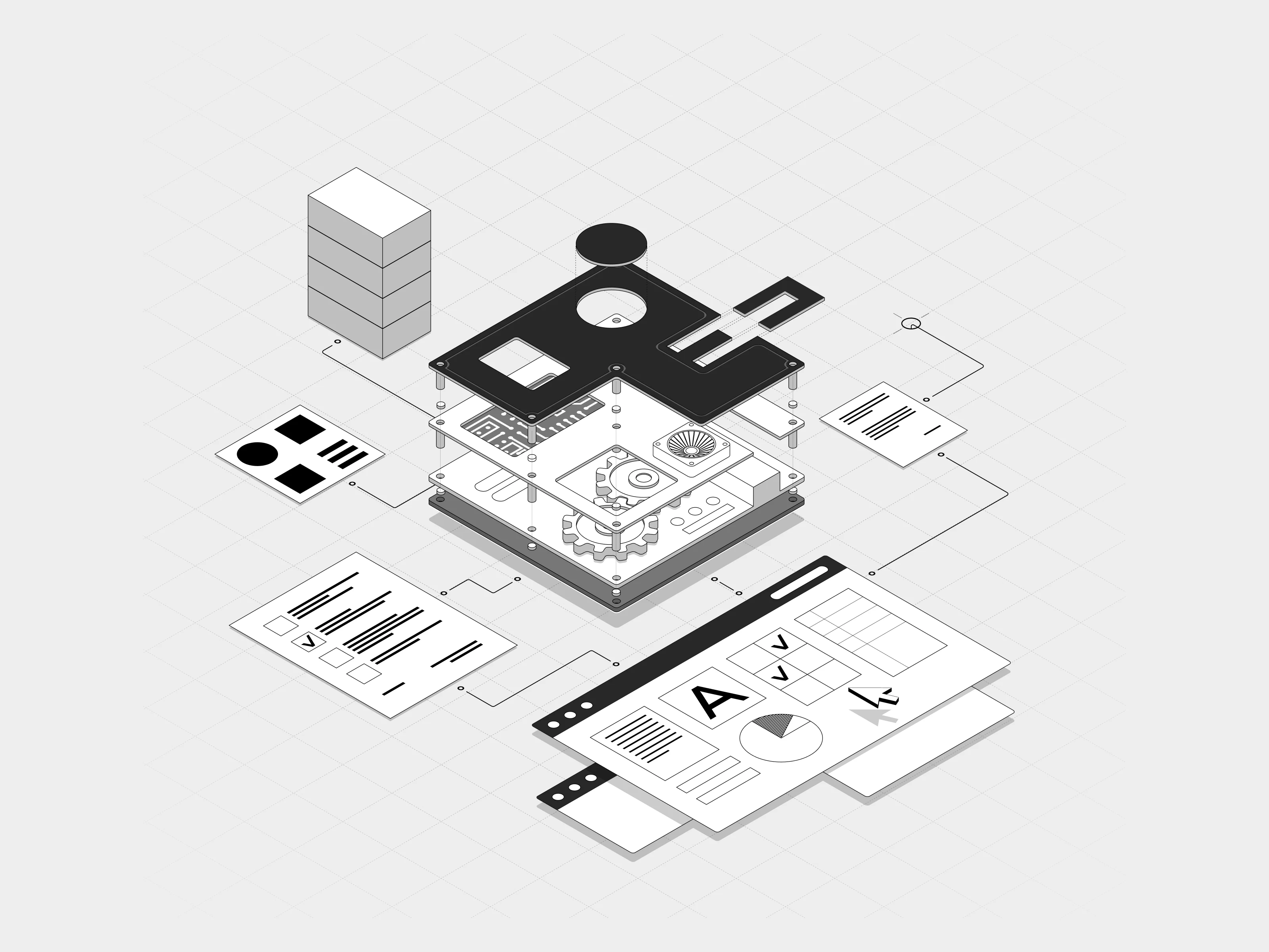 Isometric illustration detail