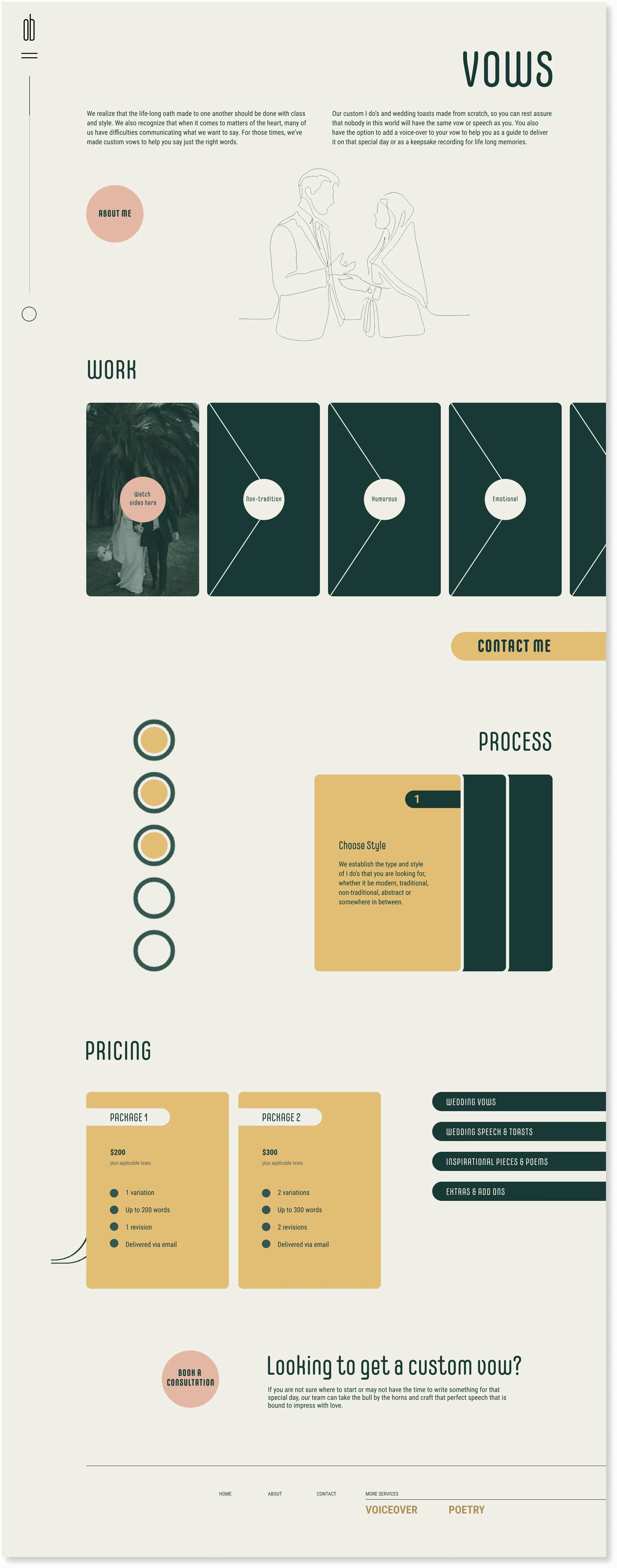 High-Fidelity Wireframe (Vows Service)