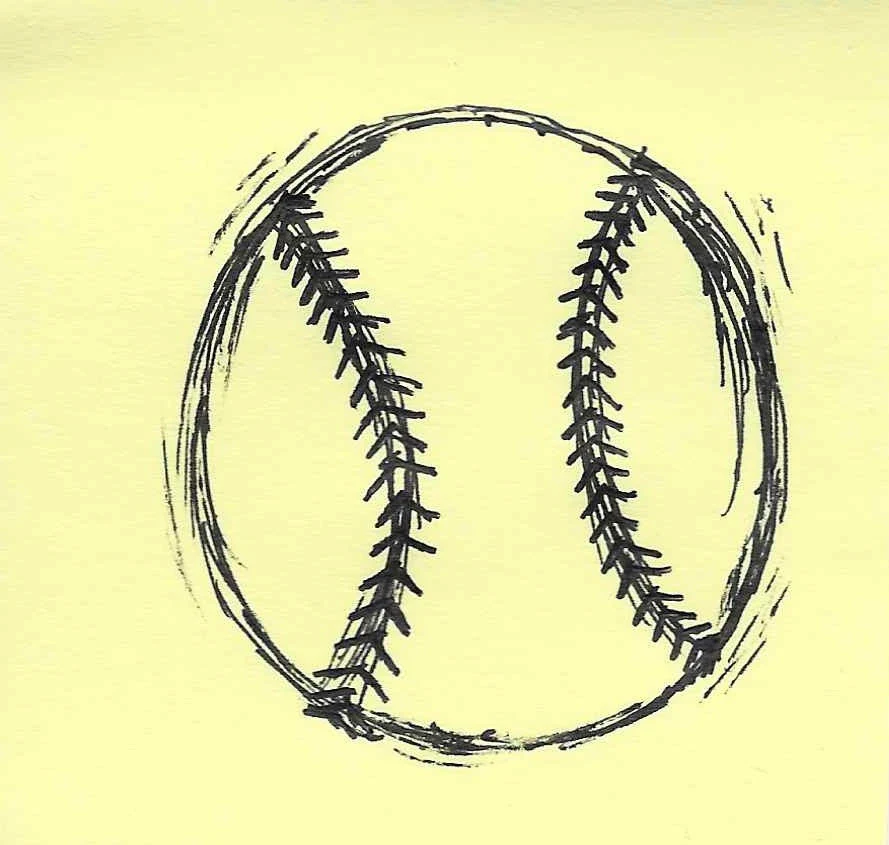 Another hand drawn sketch, this time of a baseball, the sport that makes Shohei Ohtani a household name. Created after the explosion sketch, it was both a space filler and a way to integrate part of the sport into the poster.