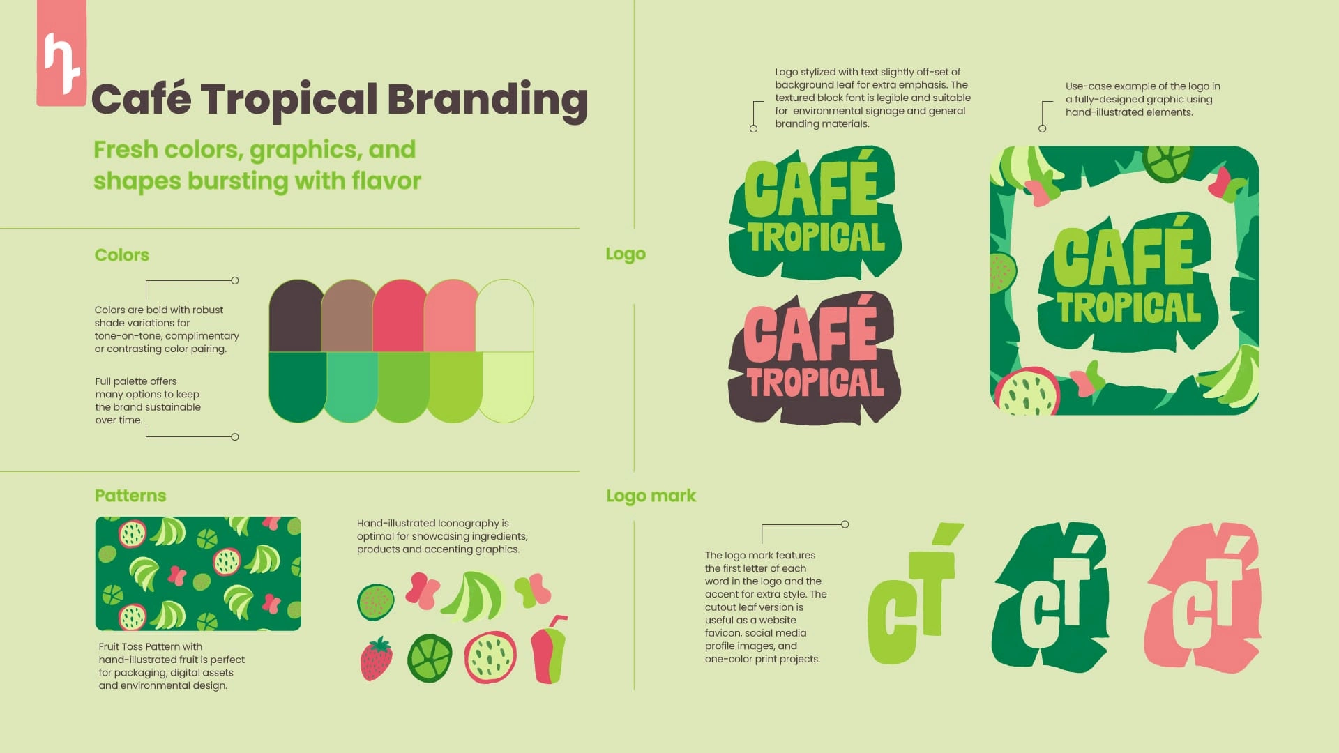 Cafe' Tropical Visual brand direction