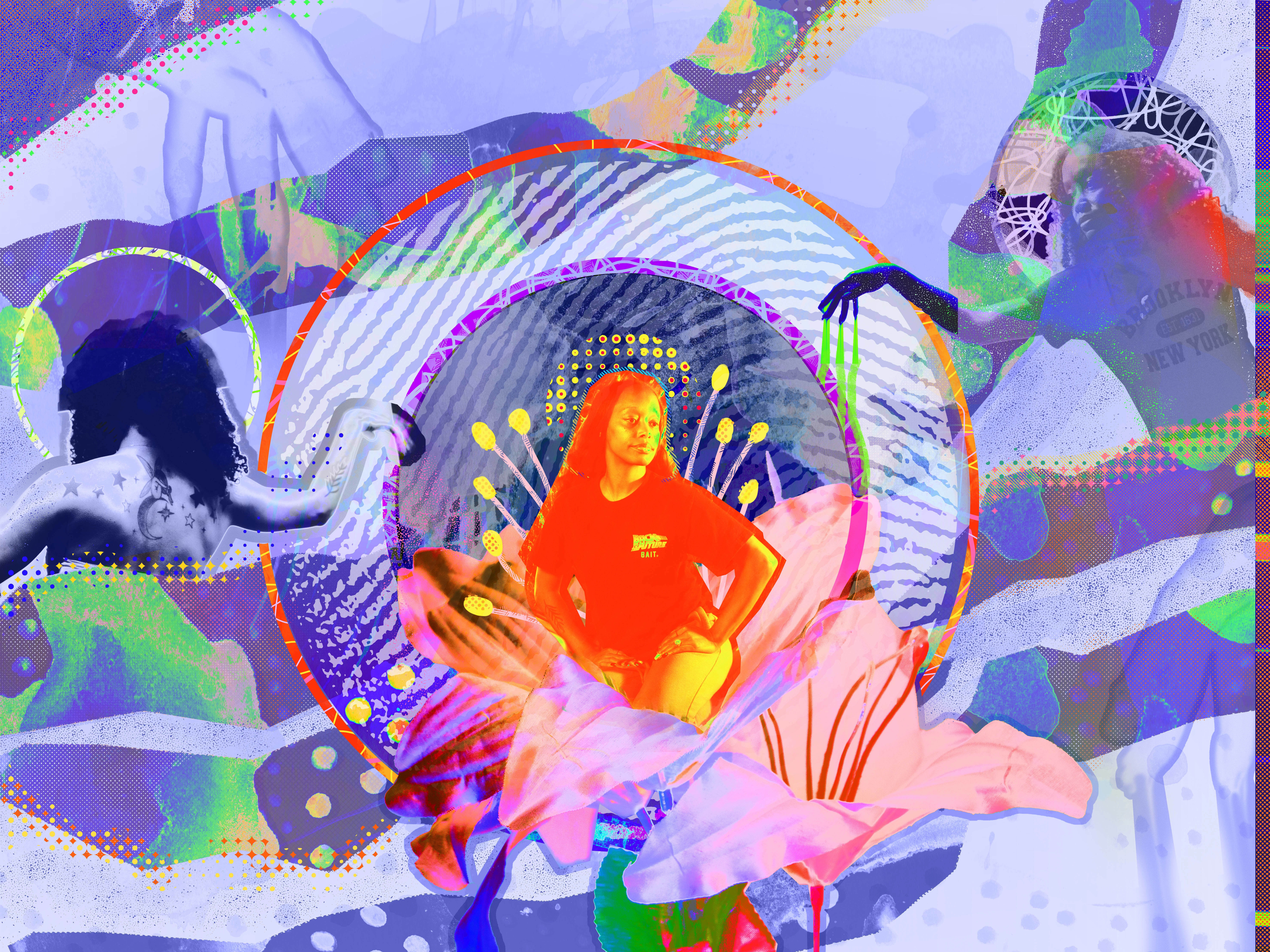 The Honey Queen, Digital Illustration, Photography & Watercolor