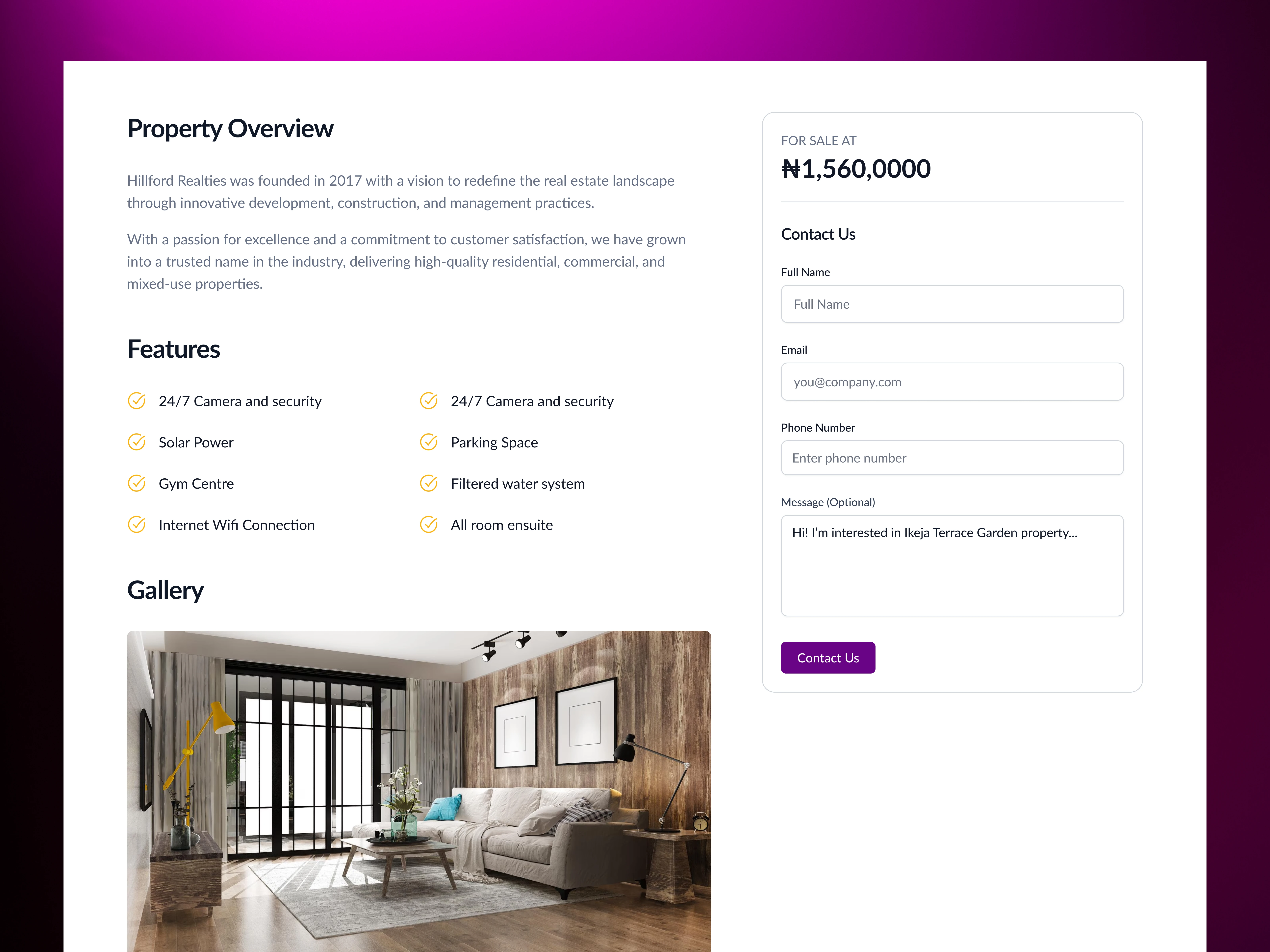 Properties details section 2