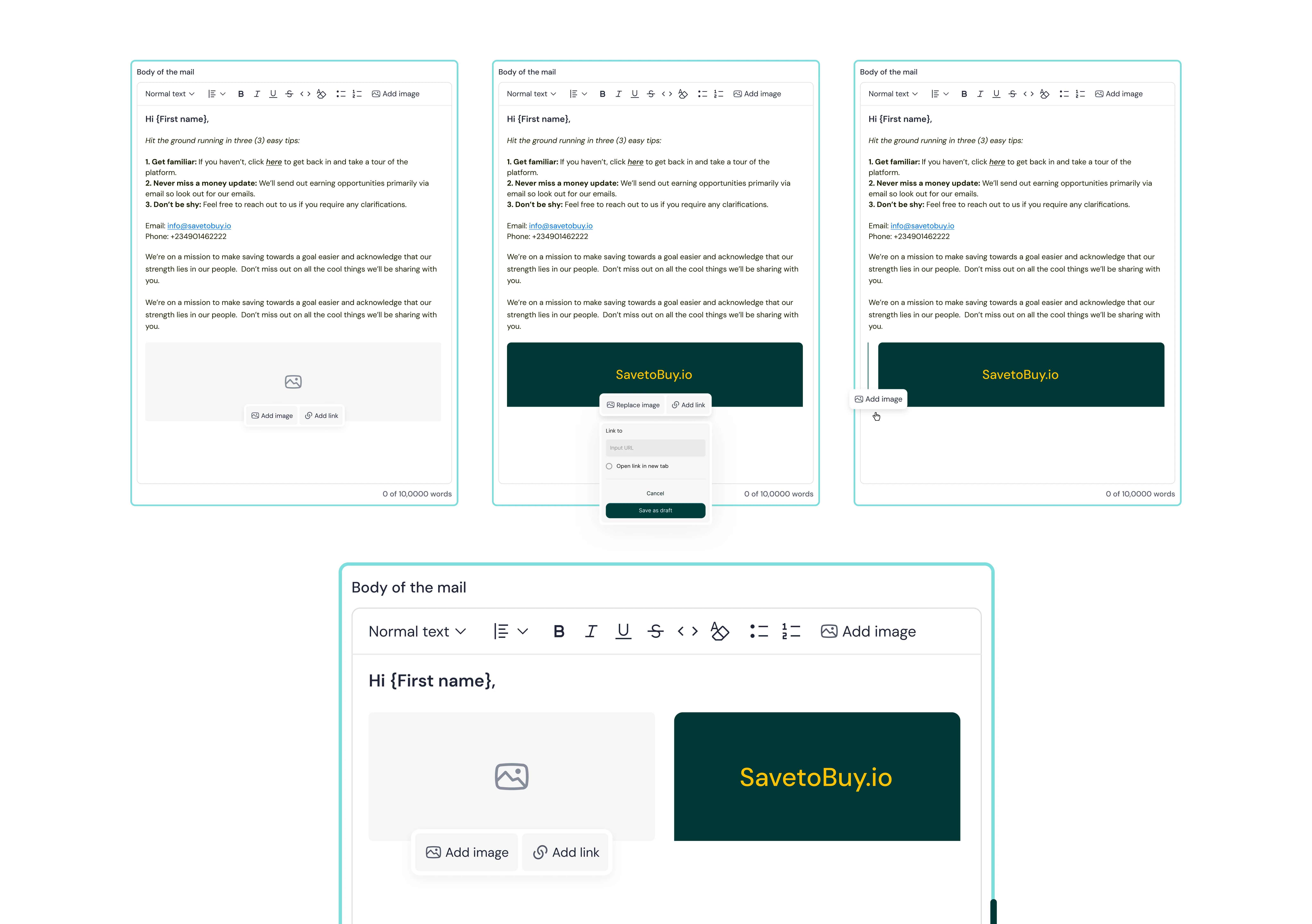 EMAIL BUILDER FOR ADMIN
