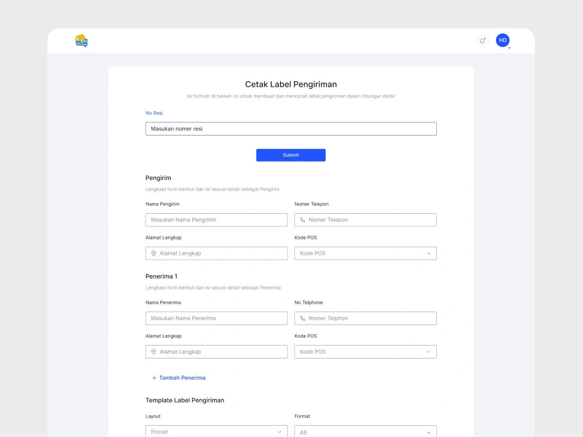 Print Shipping Label