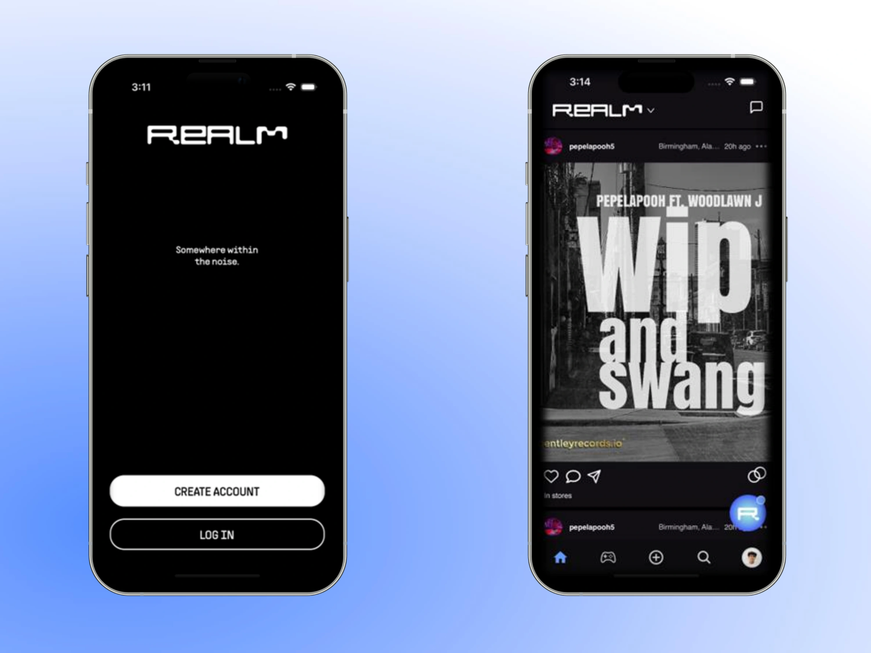 Login and Home Page | Realm