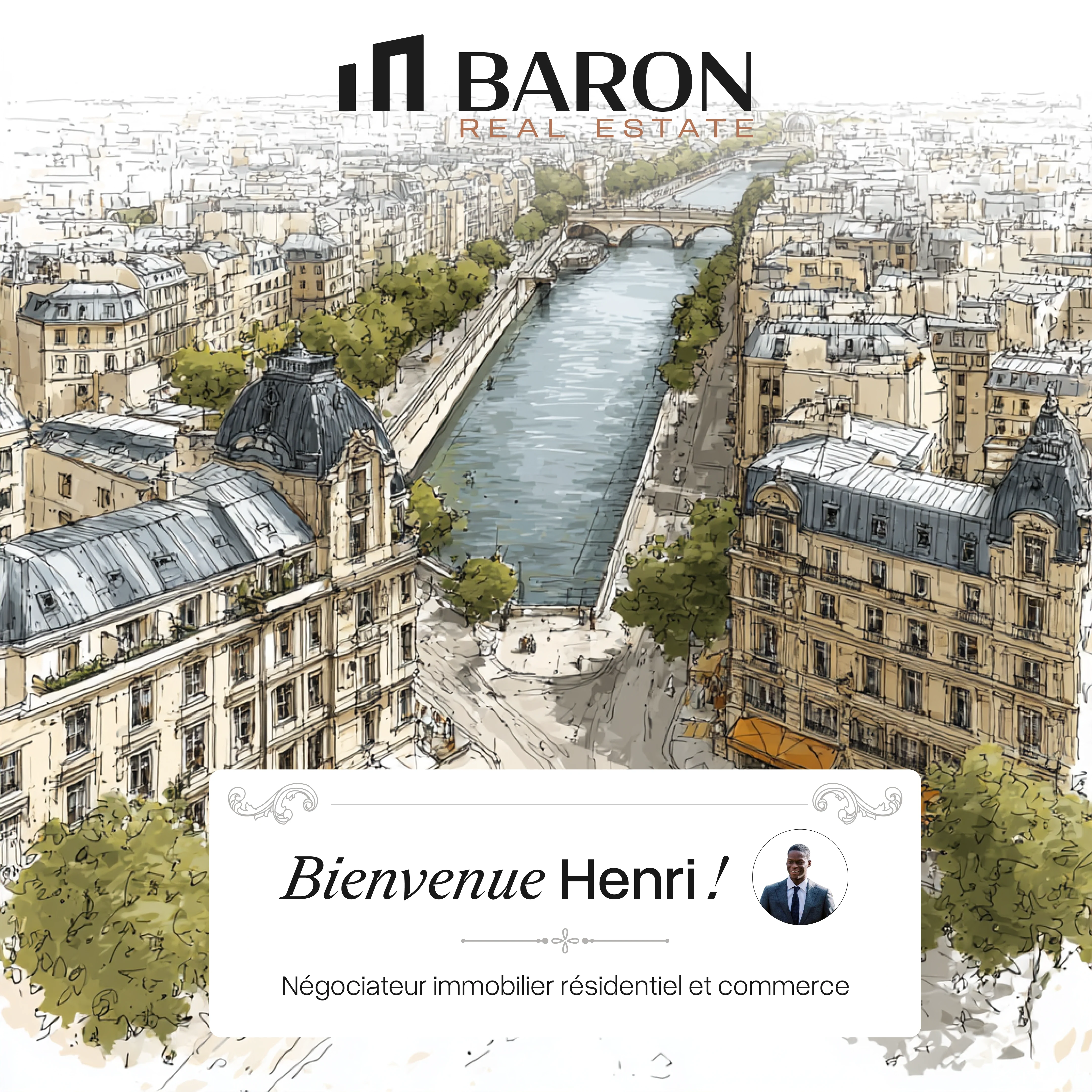 Social Media post to greet a new team member