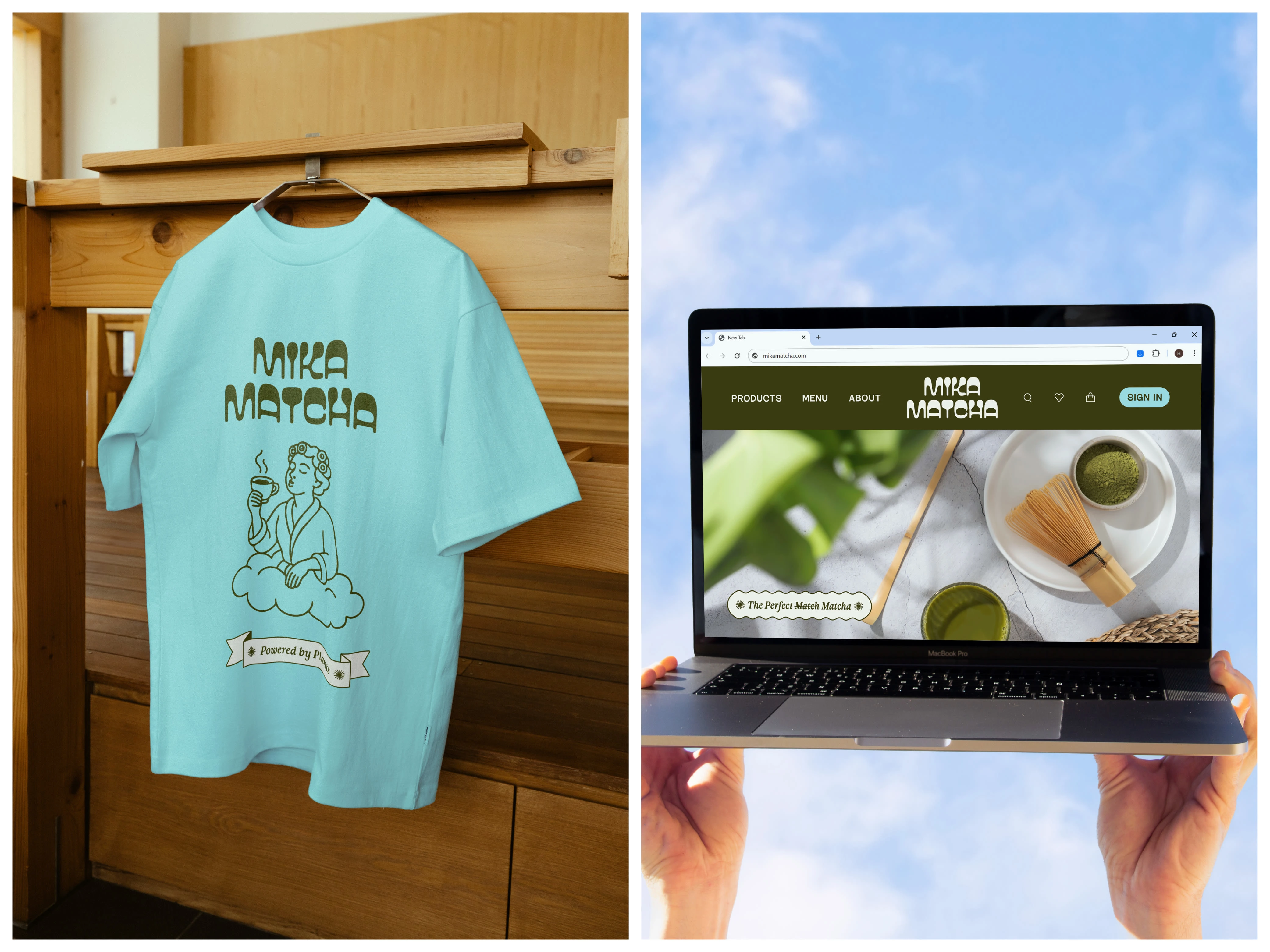 T-shirt and webpage design