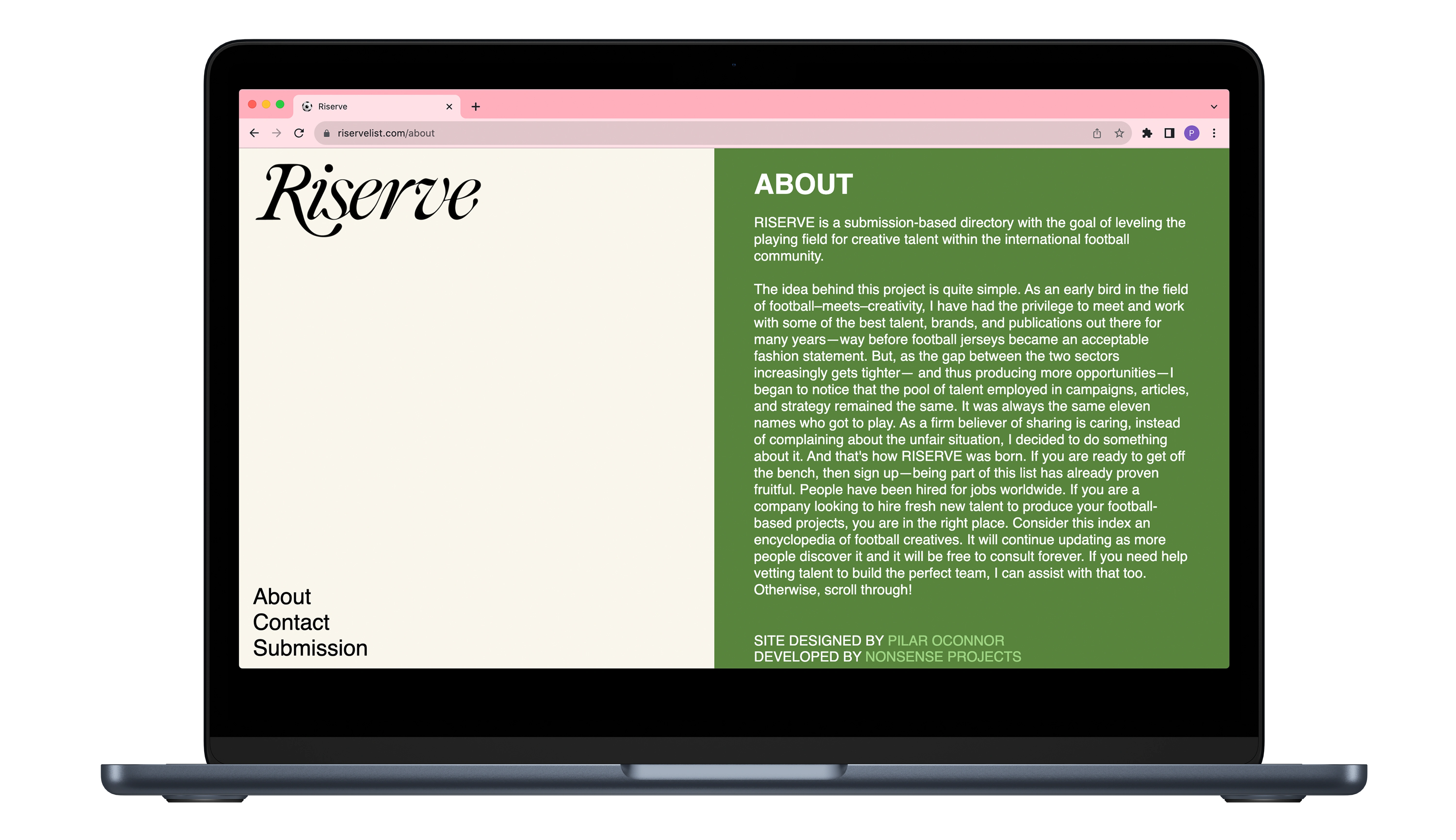 WEBSITE MOCKUP- ABOUT PAGE